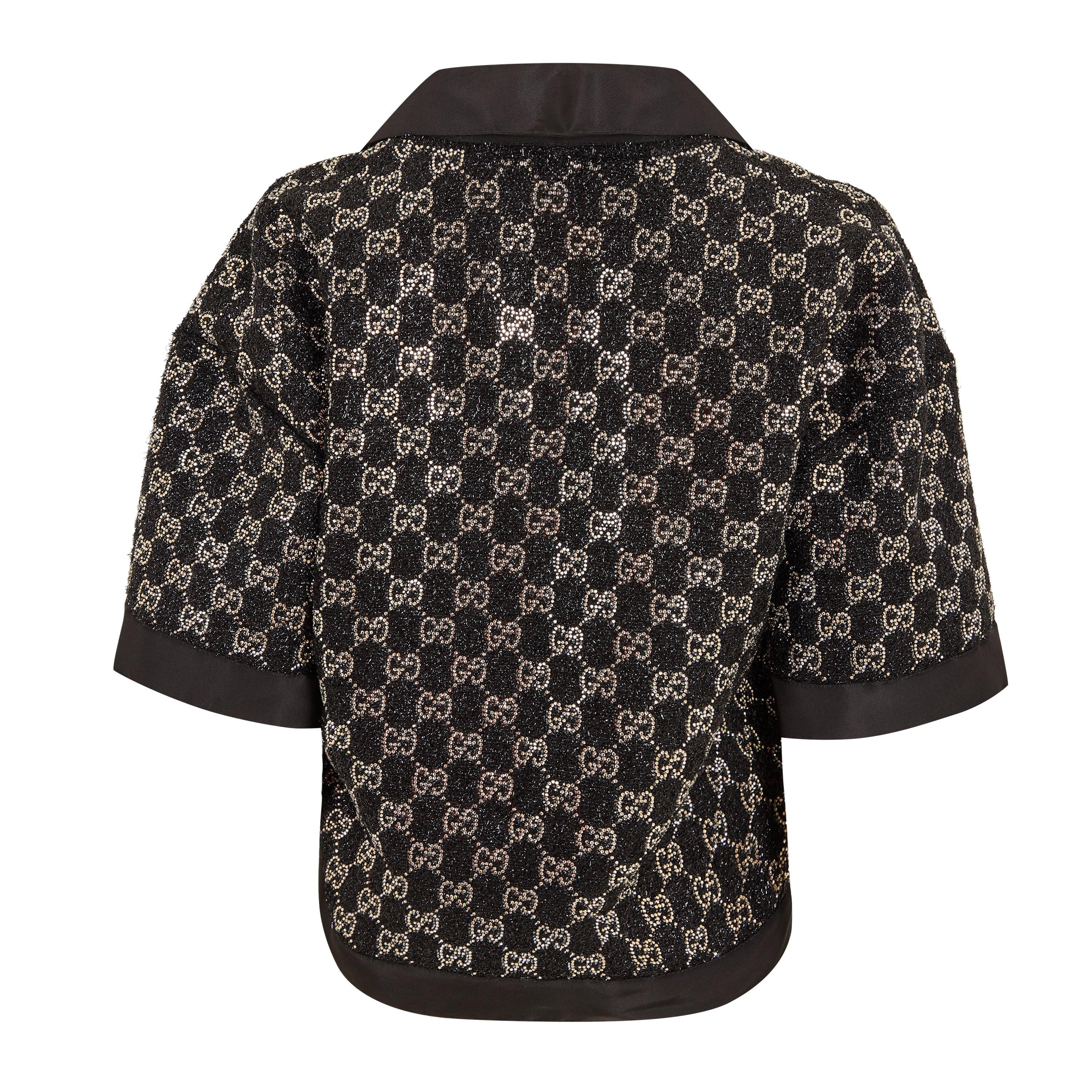 Black - Gucci - Gucci Lame T-Shirt Ld62 - 2