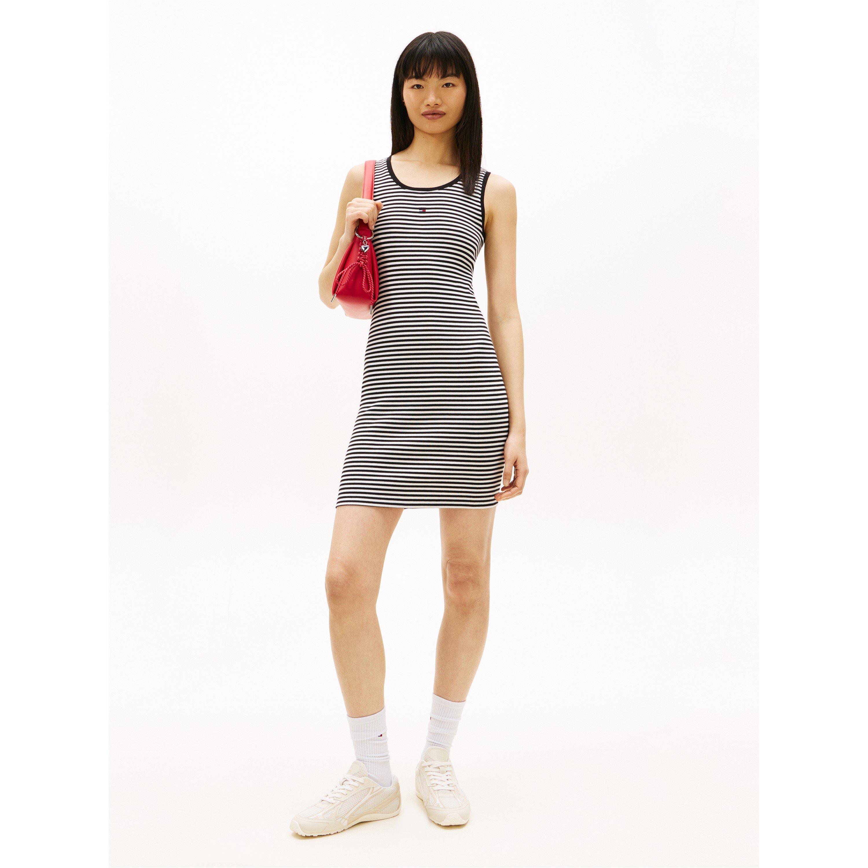 Black/Ecru St - Tommy Jeans - TJ Ess Rib B Tnk Ld62 - 2