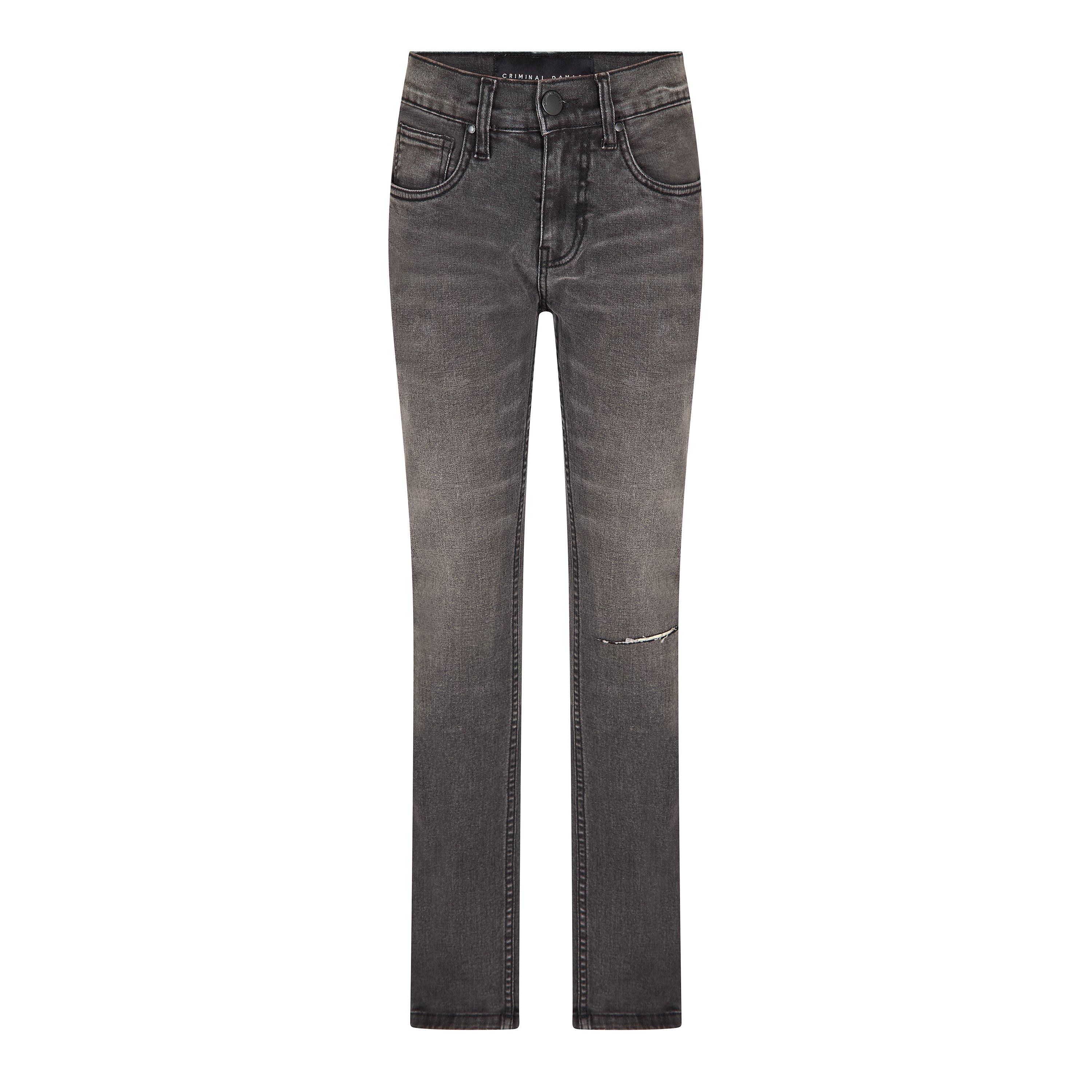Grey - Criminal Damage - Women's Essential Rip Slim Fit Jeans - 1