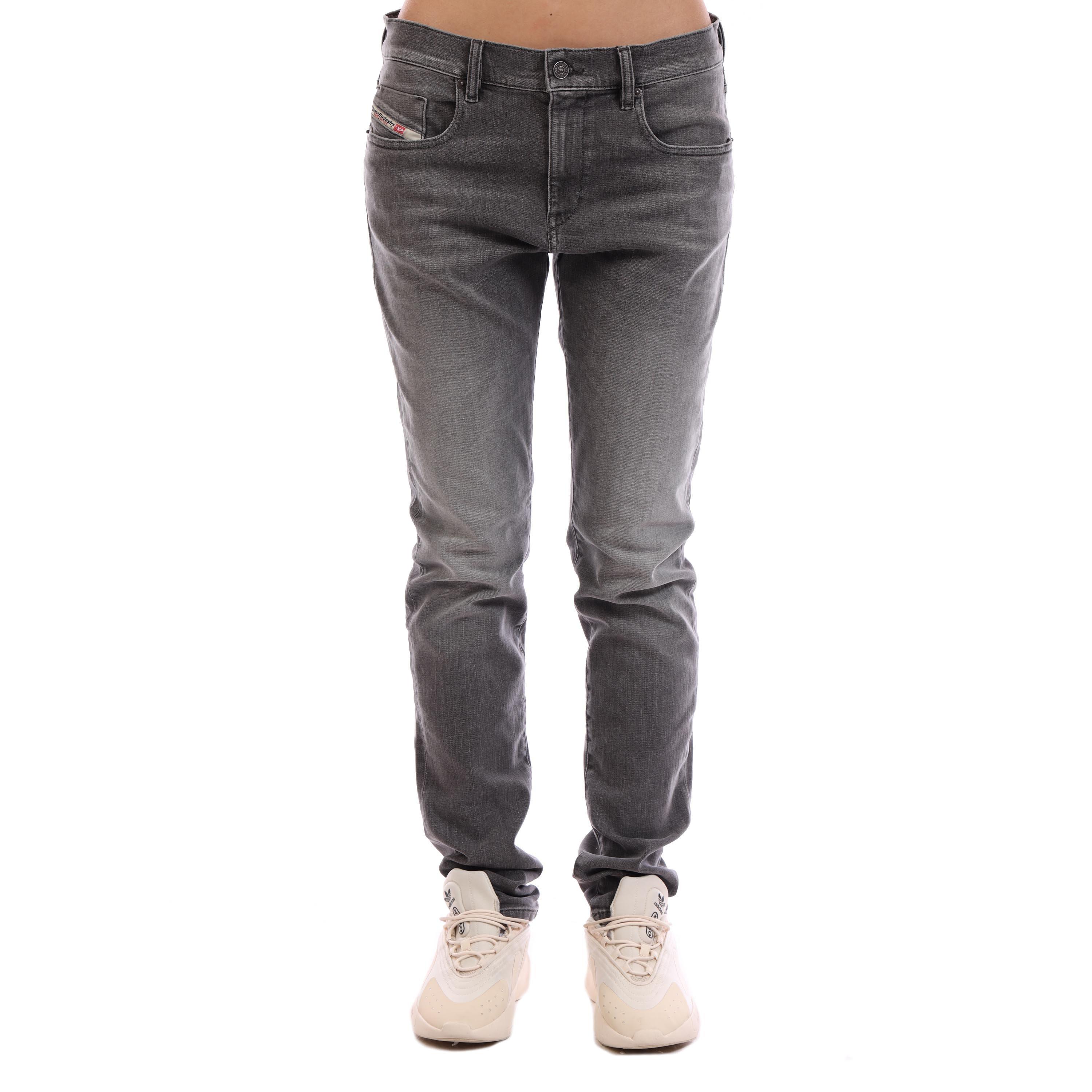 Blk Gry Denim - Diesel - Men's Straight Leg Jeans - 3