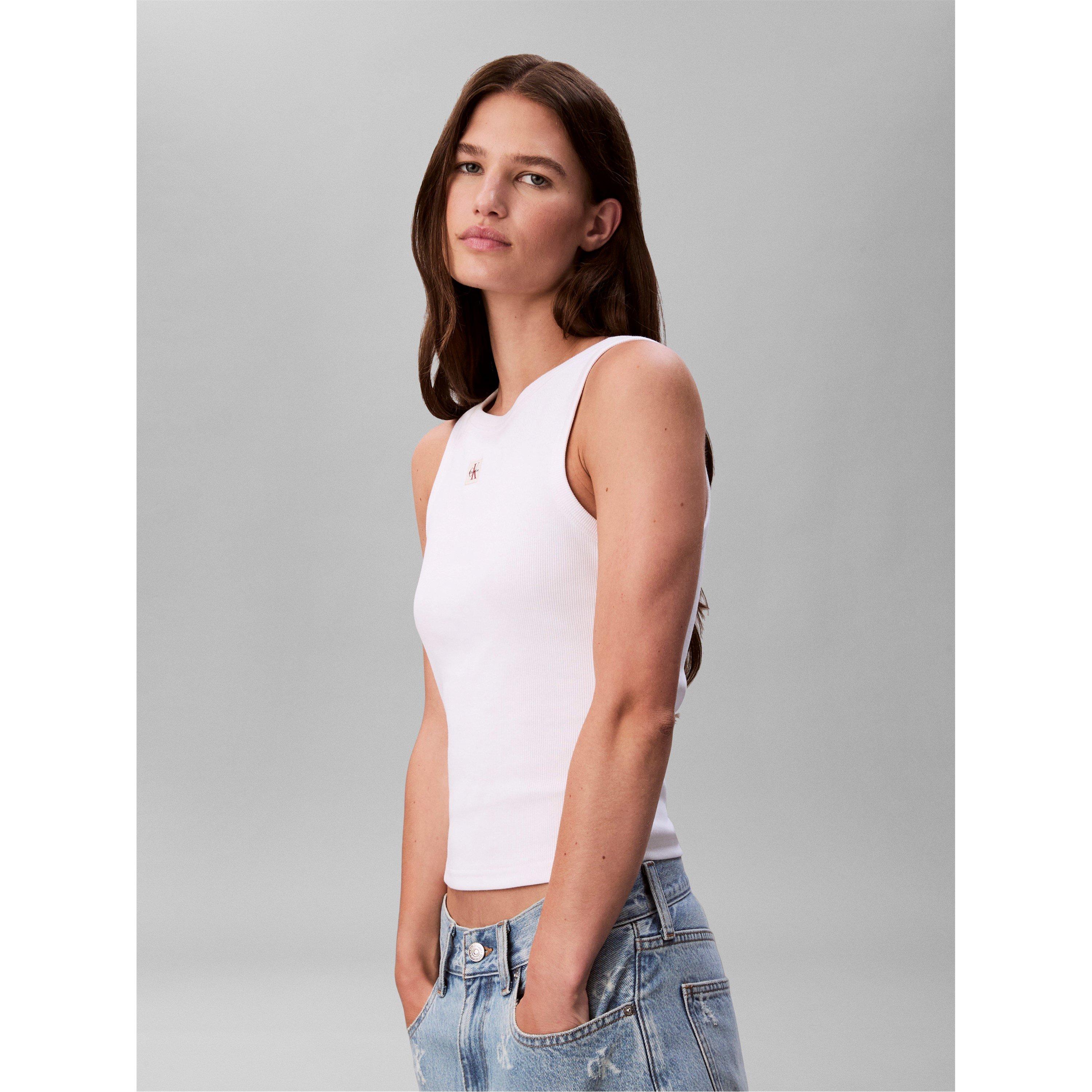 Strahlendes Weiß - Calvin Klein Jeans - CKJ Wvn Lbl Tank Ld63 - 5