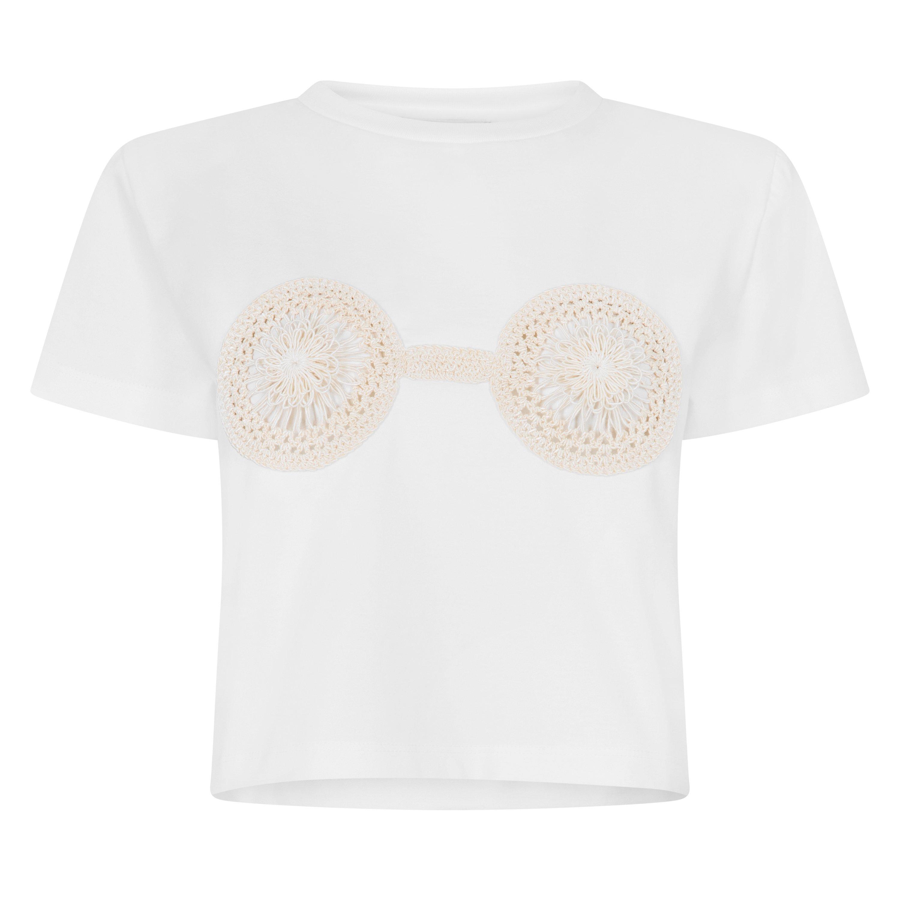 White - Magda Butrym - Women's Knitted Crop Top - 1
