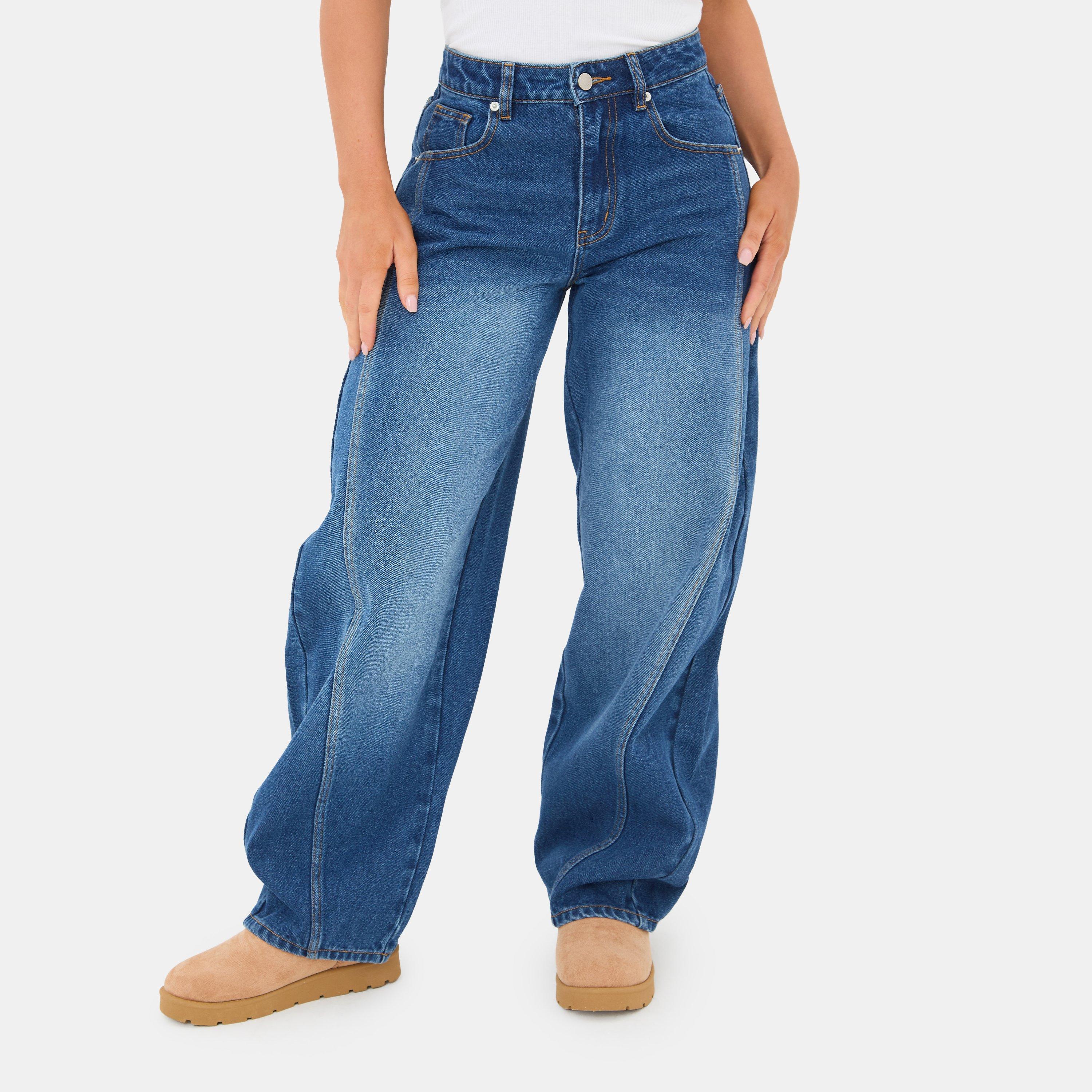 Mid Blue Wash - I Saw It First - Barrel Leg Jean - 2