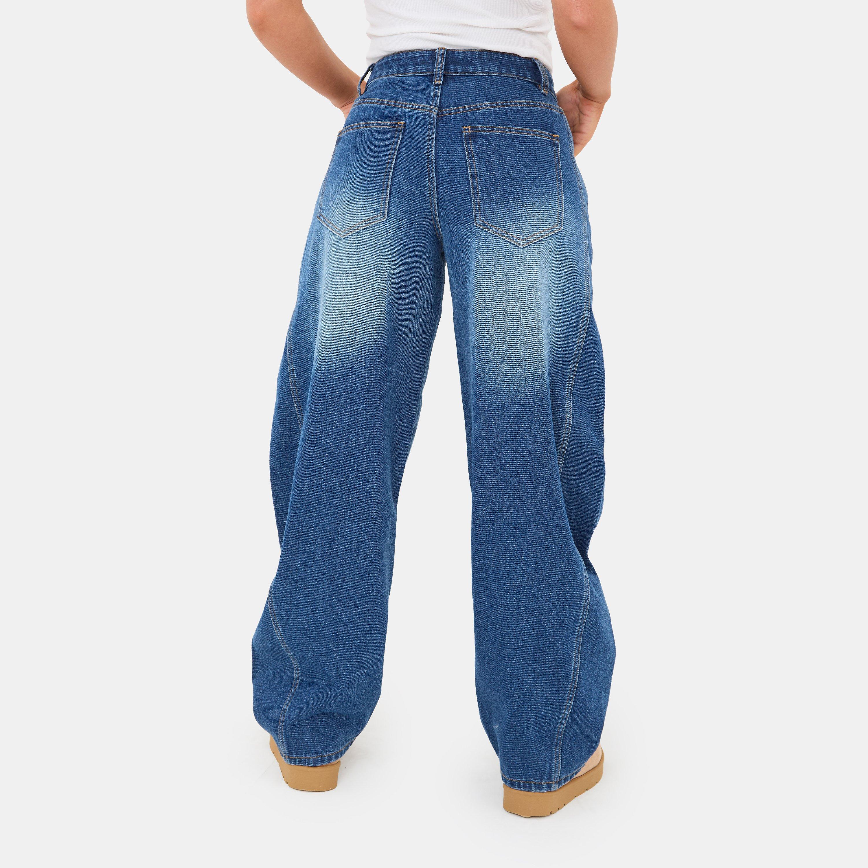 Mid Blue Wash - I Saw It First - Barrel Leg Jean - 3