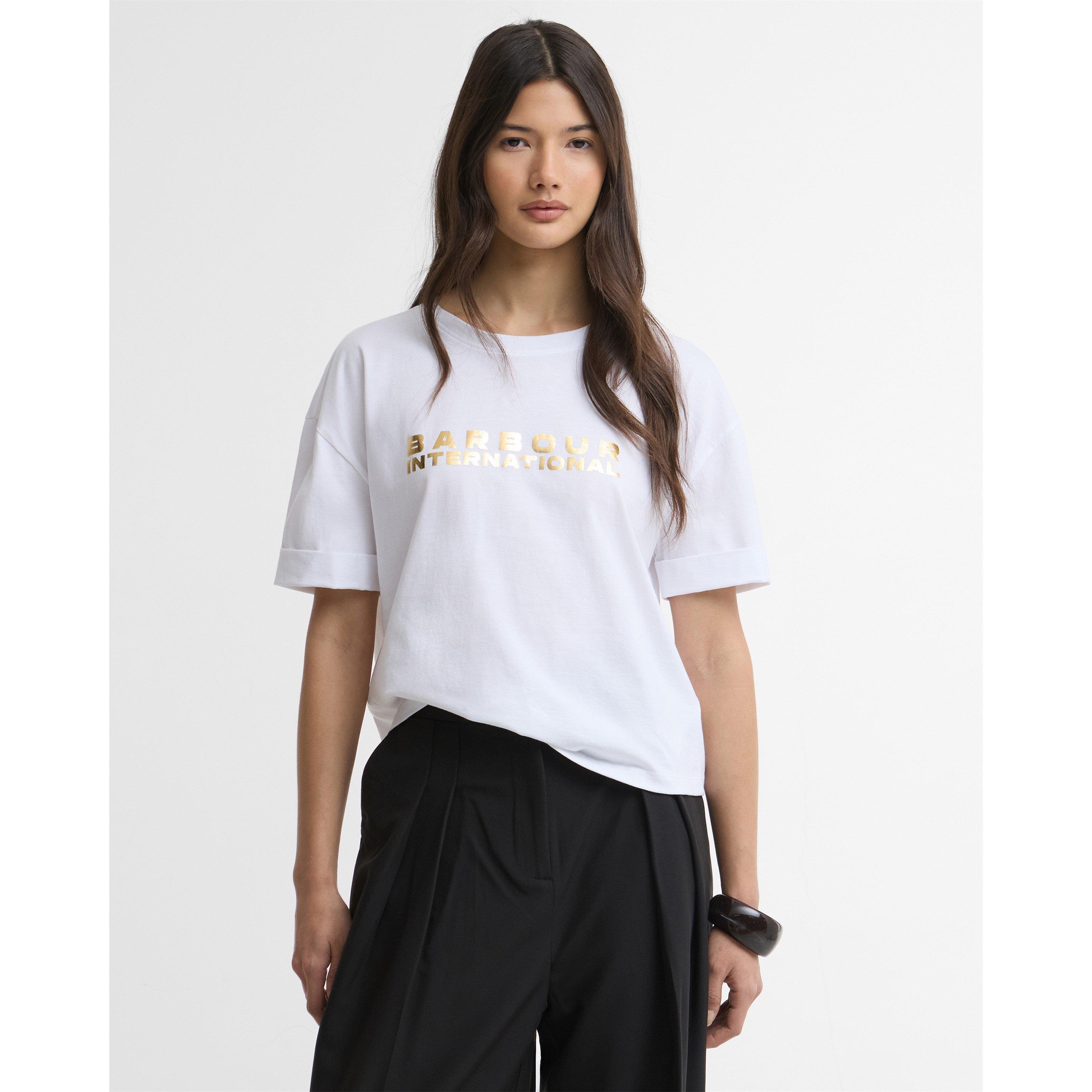 White - Barbour International - Women's Cropped Crop Top - 2