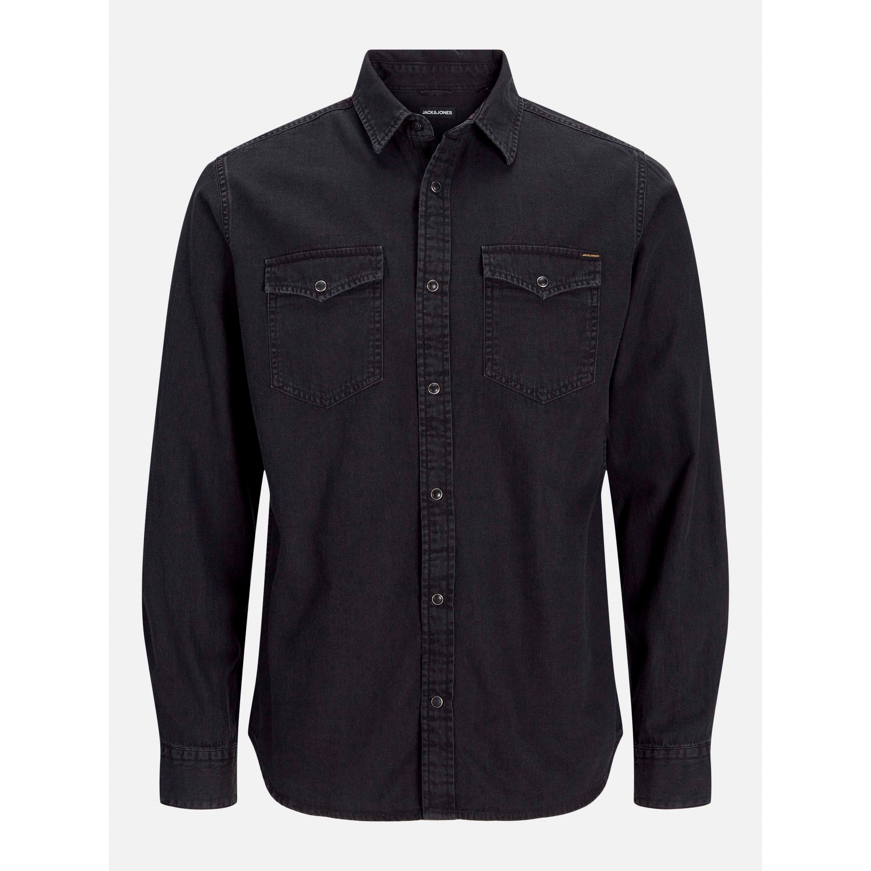 Jack And Jones Men's Sheridan Denim Shirt - Black Denim - L