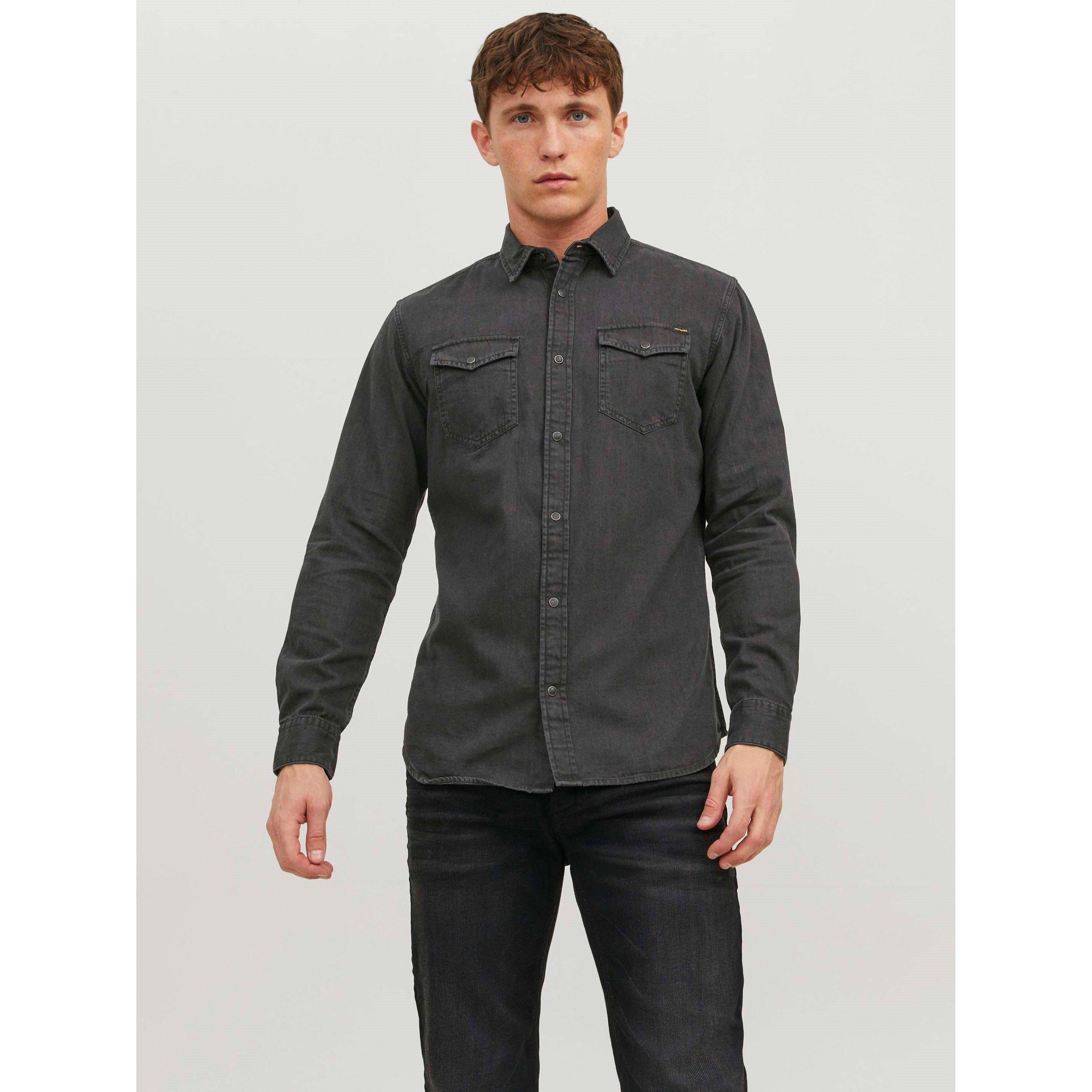 Black Denim - Jack and Jones - Sheridan Denim Shirt Mens - 3