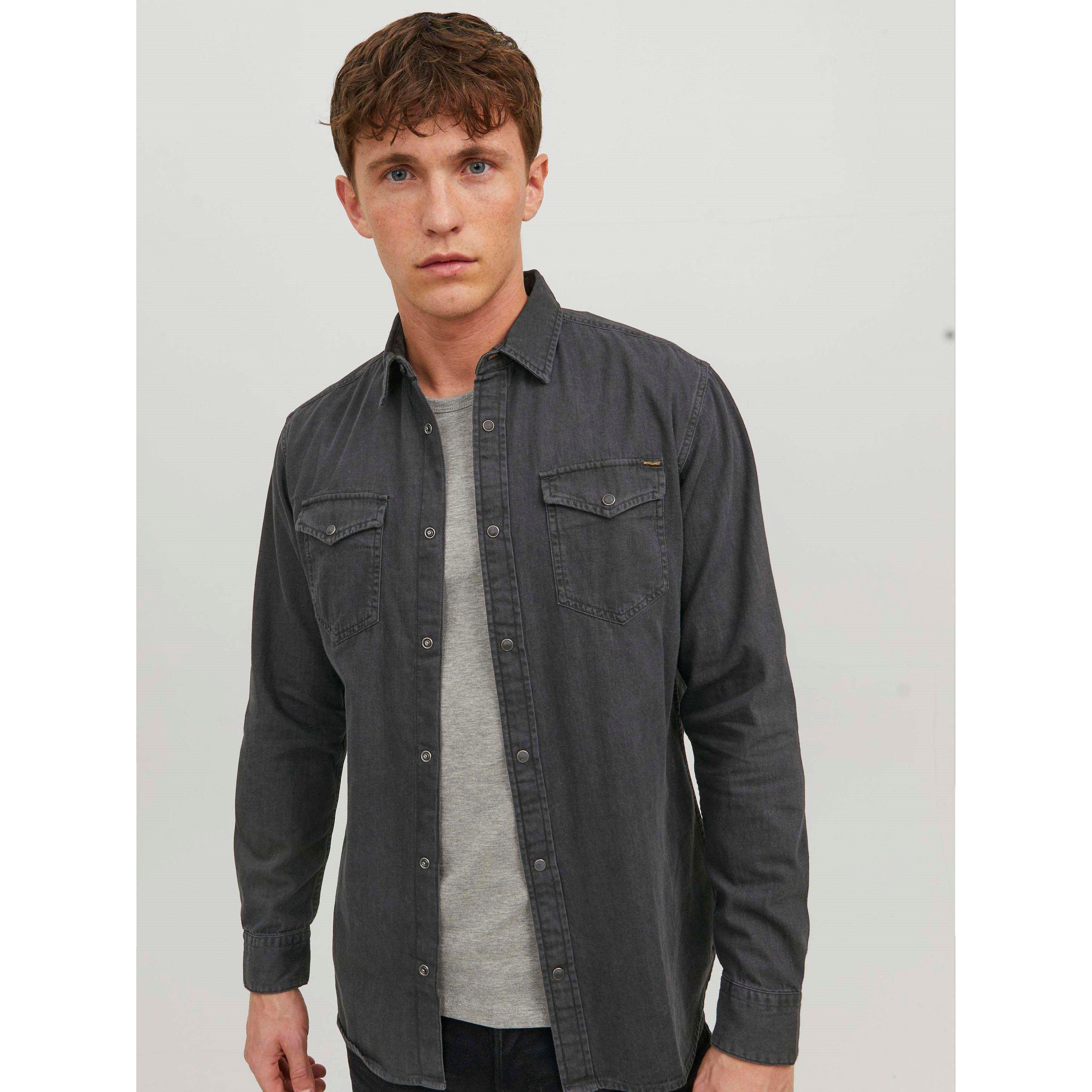 Black Denim - Jack and Jones - Sheridan Denim Shirt Mens - 7