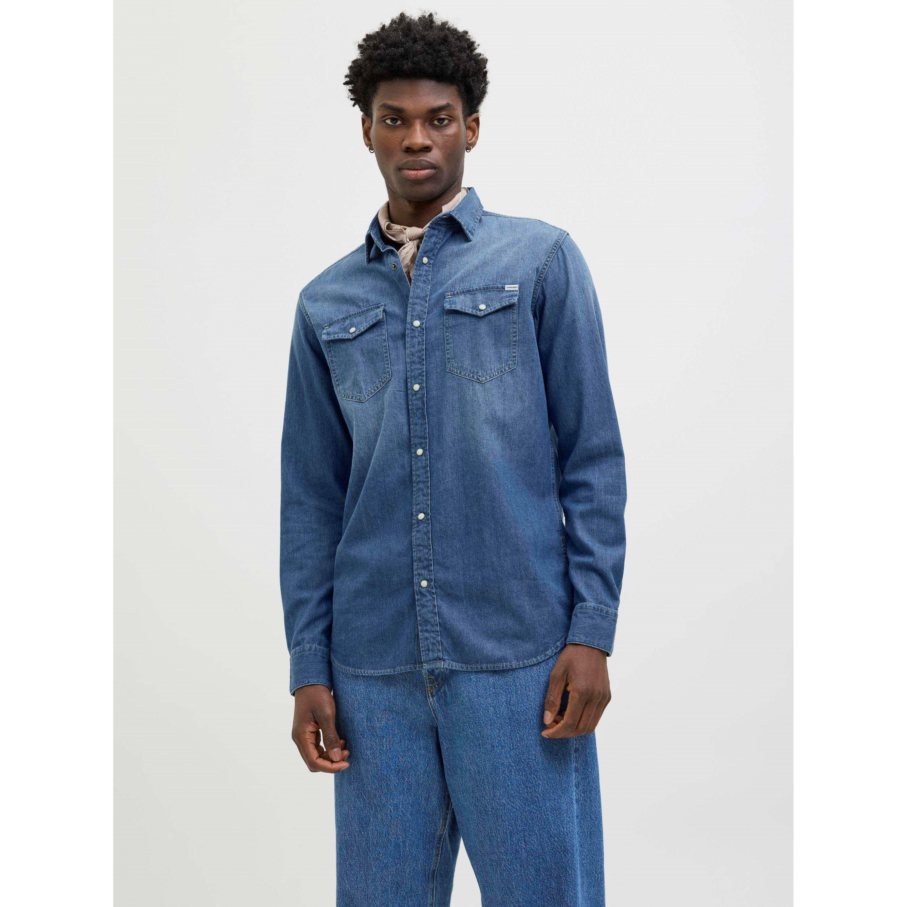 Mid Blue Denim - Jack and Jones - Sheridan Denim Shirt Mens - 2