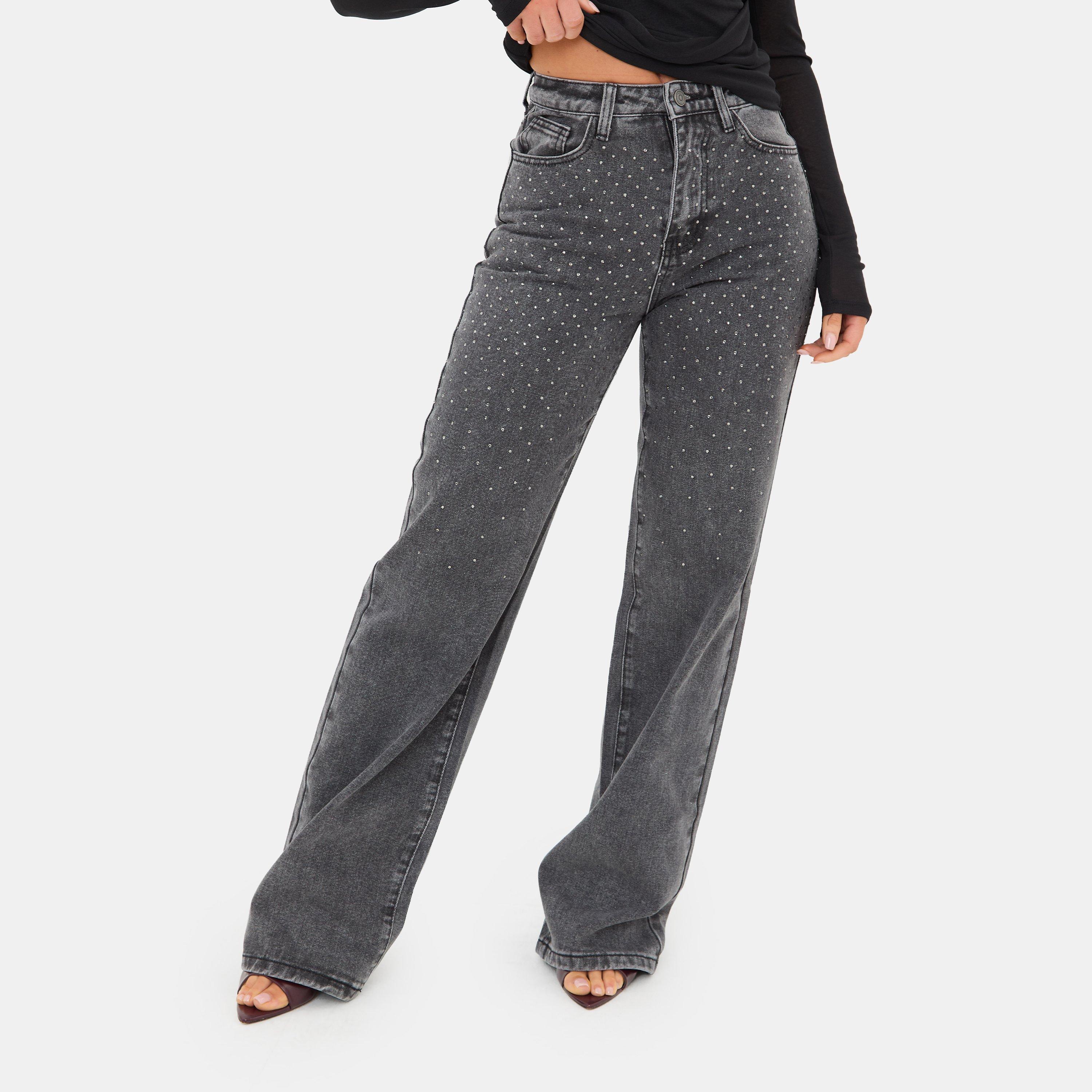 Washed Grey - I Saw It First - Rhinestone Jean - 2