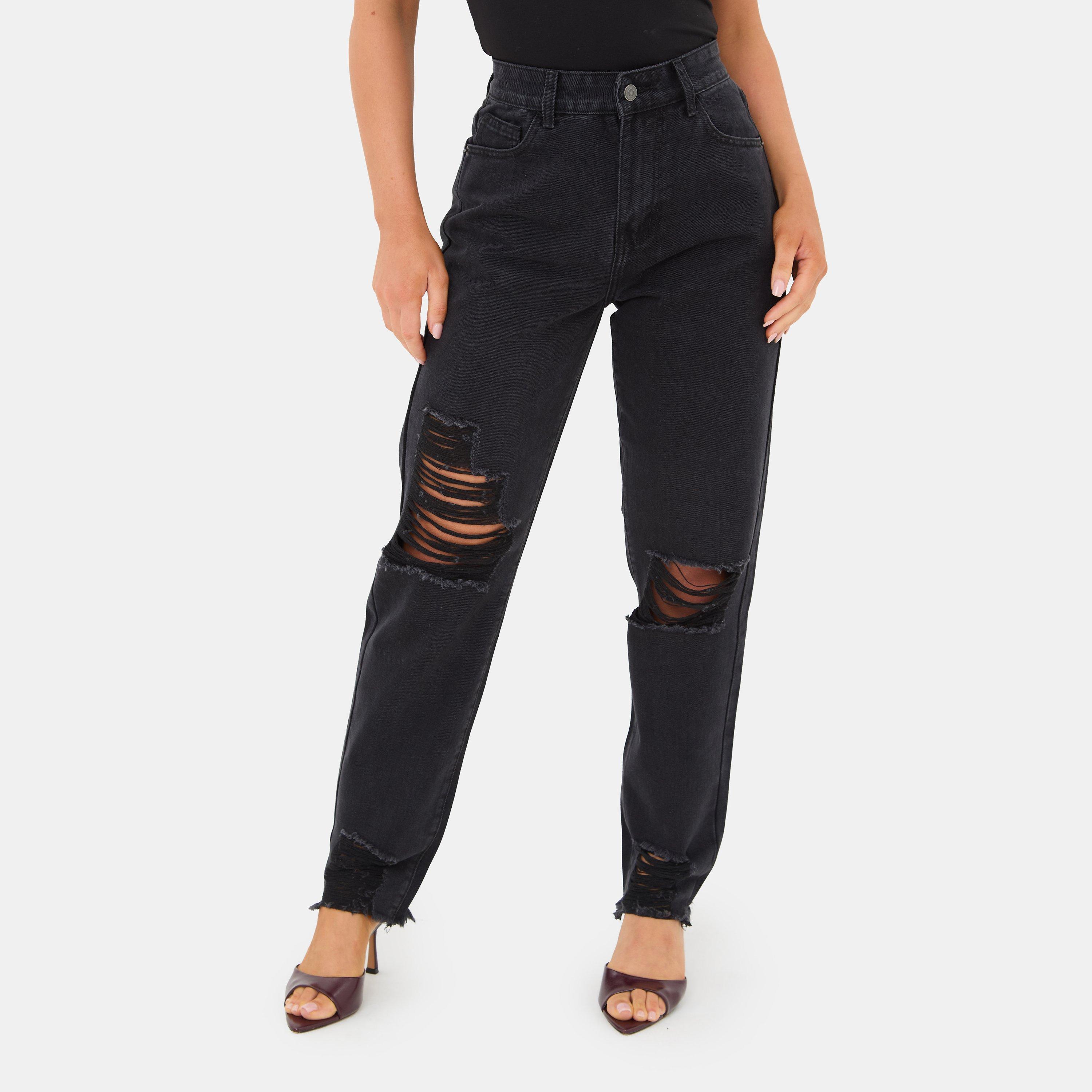 Black - I Saw It First - Ripped Mom Jean - 1