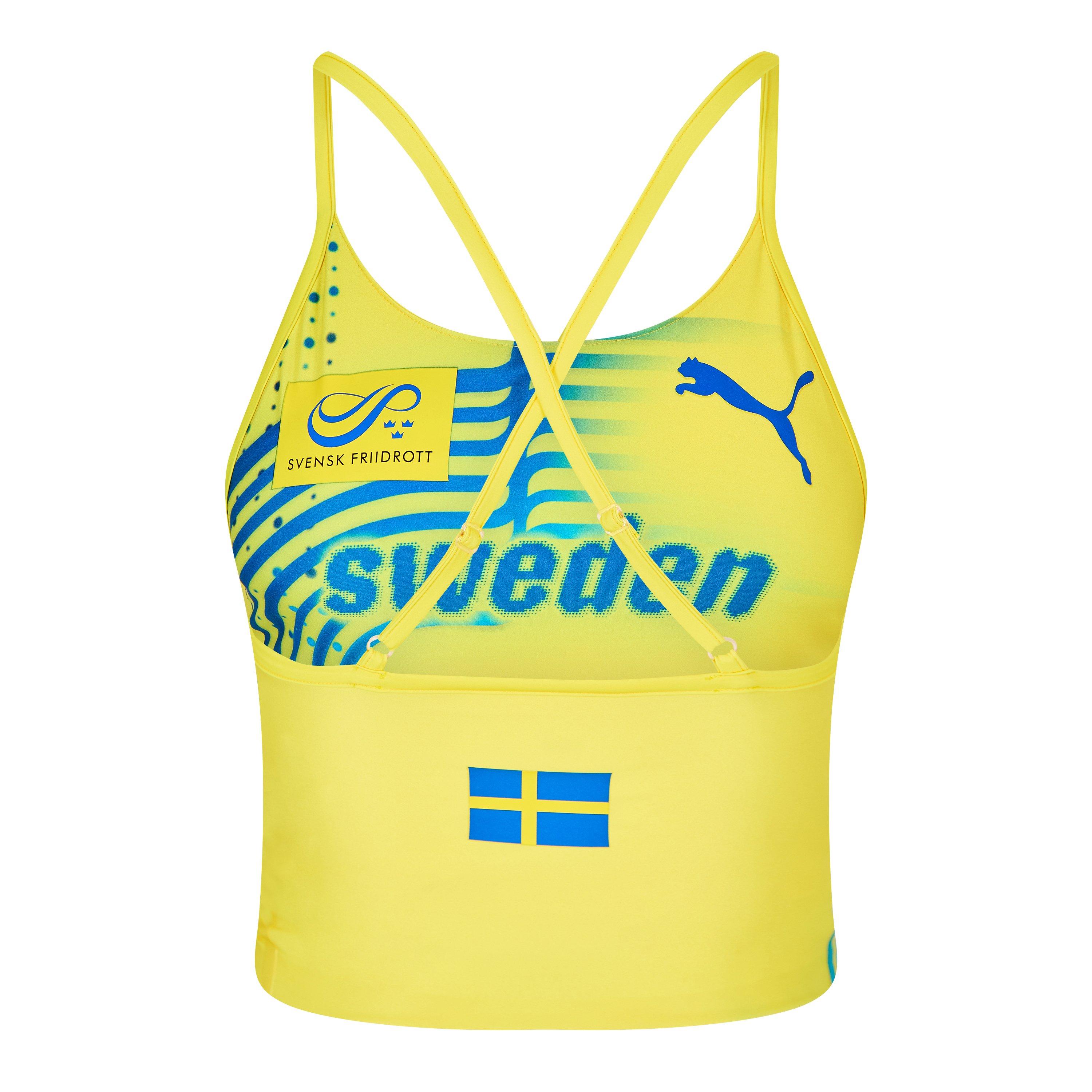 Yellow - Puma - (5) Bra Top Vest Womens - 2