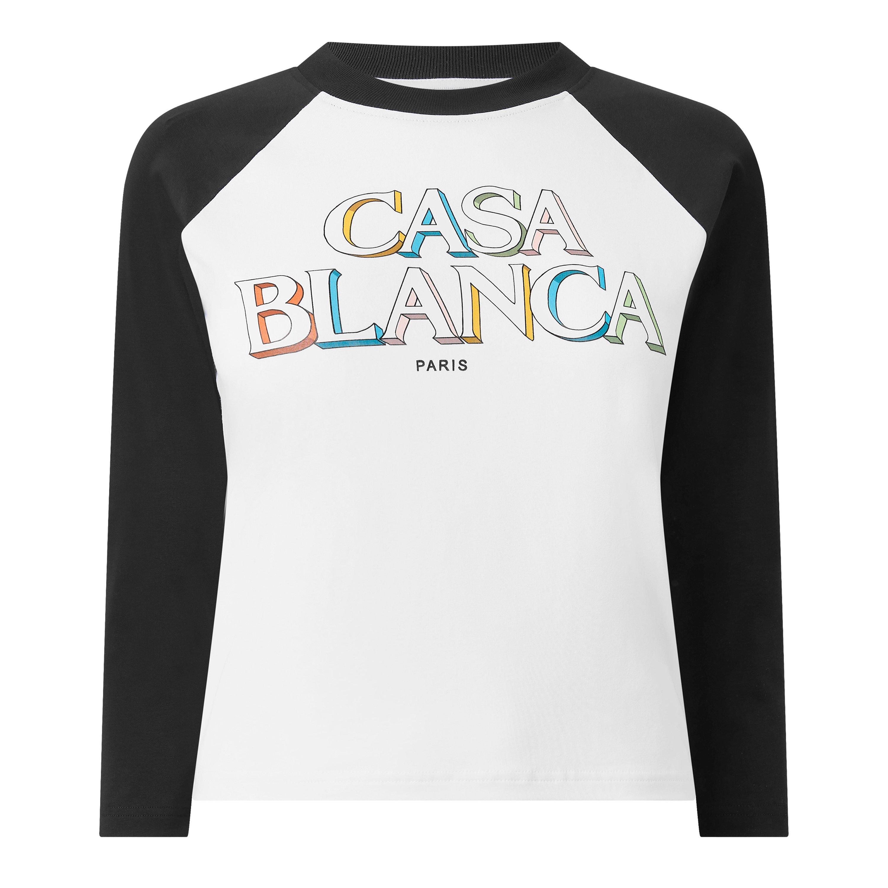 Wht/Blk - Casablanca - Casa Stack Tee Ld64 - 1