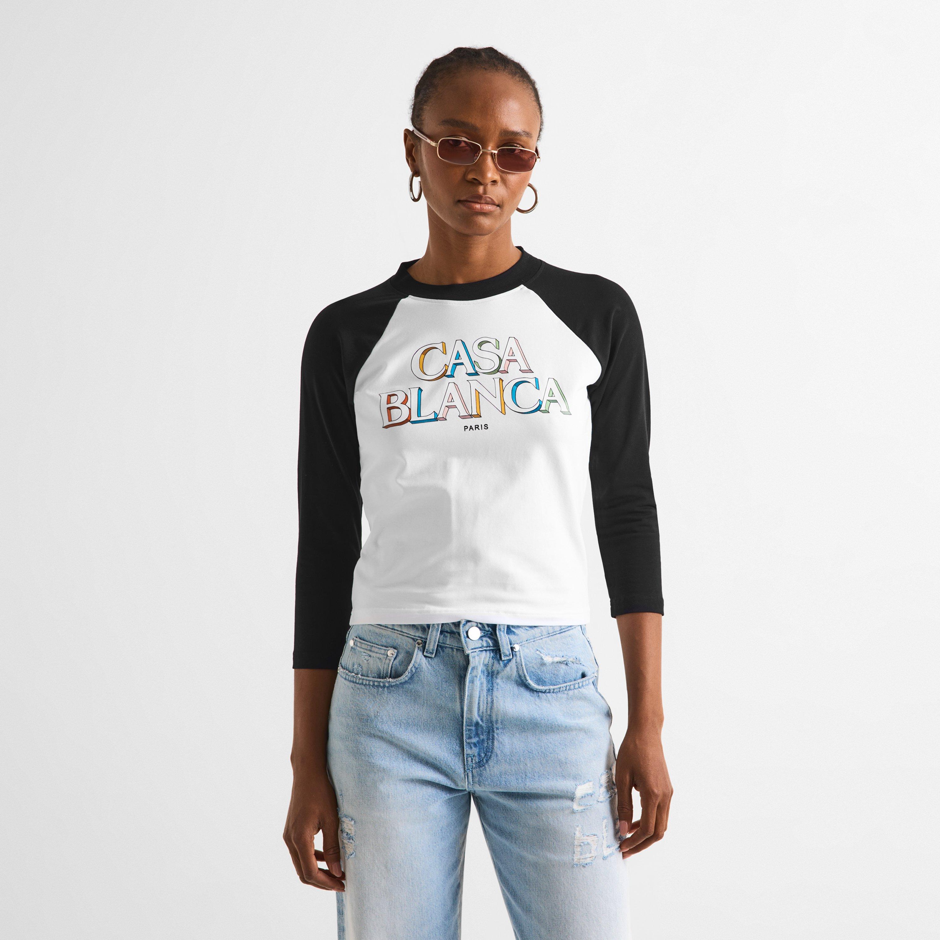 Wht/Blk - Casablanca - Casa Stack Tee Ld64 - 3
