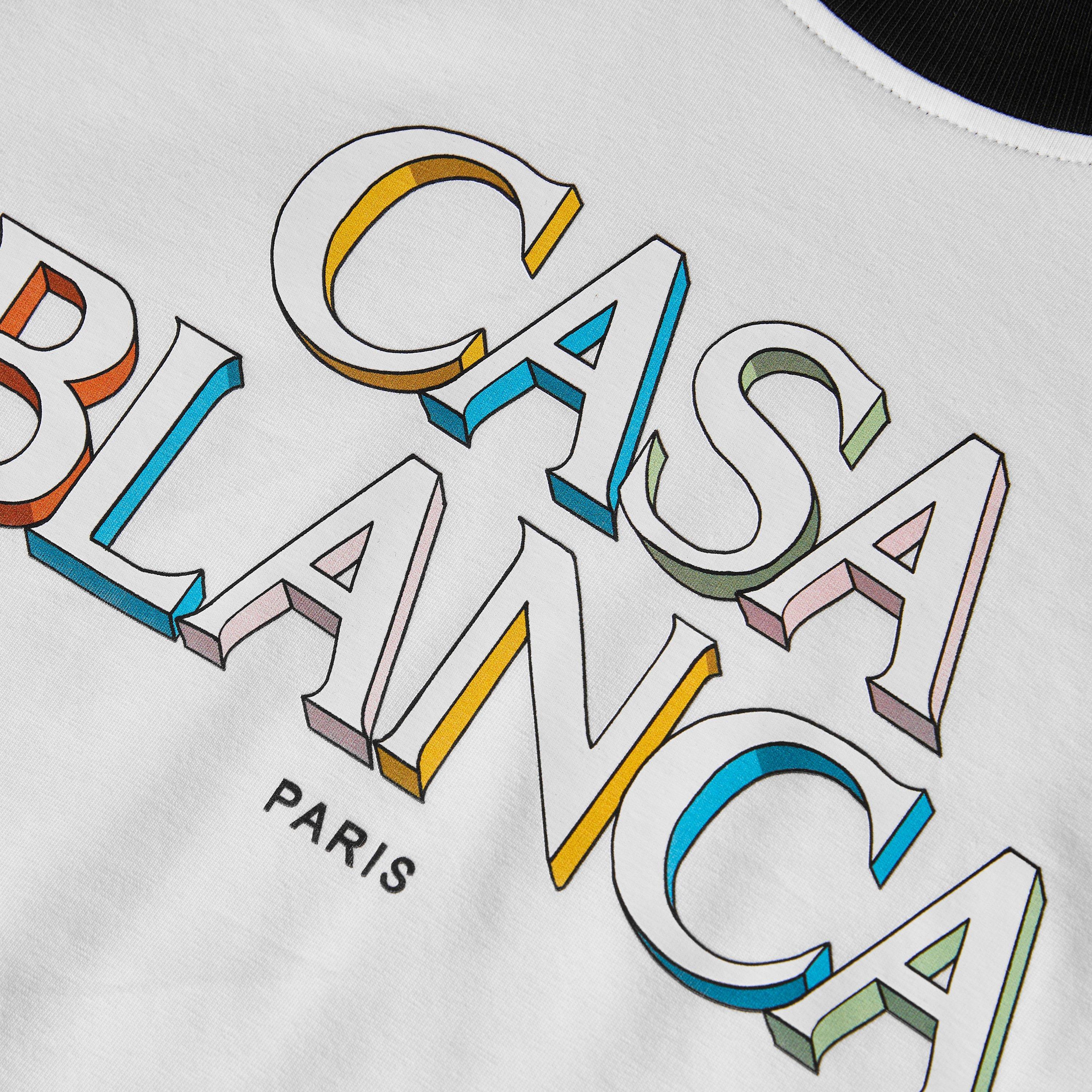 Wht/Blk - Casablanca - Casa Stack Tee Ld64 - 3