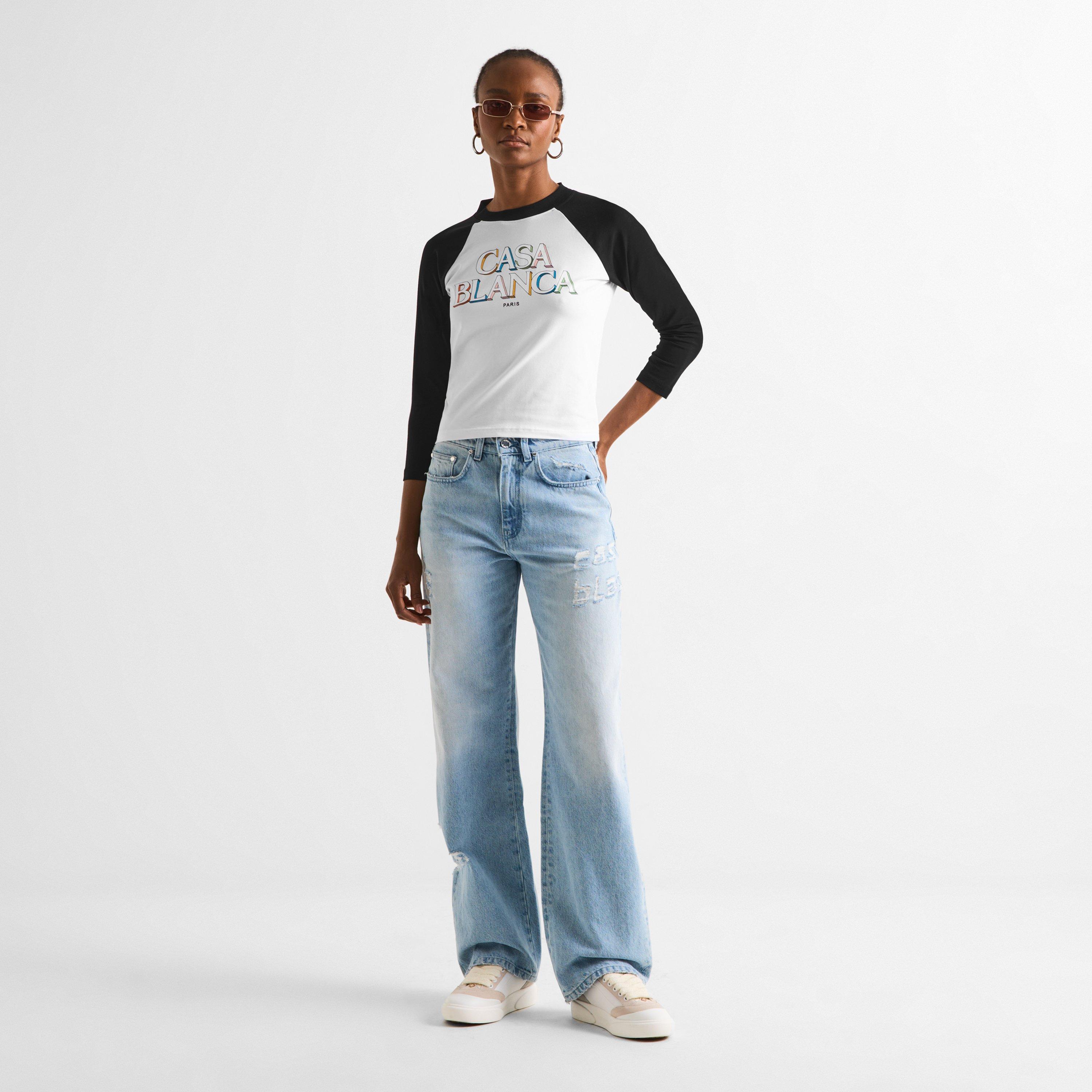 Wht/Blk - Casablanca - Casa Stack Tee Ld64 - 6
