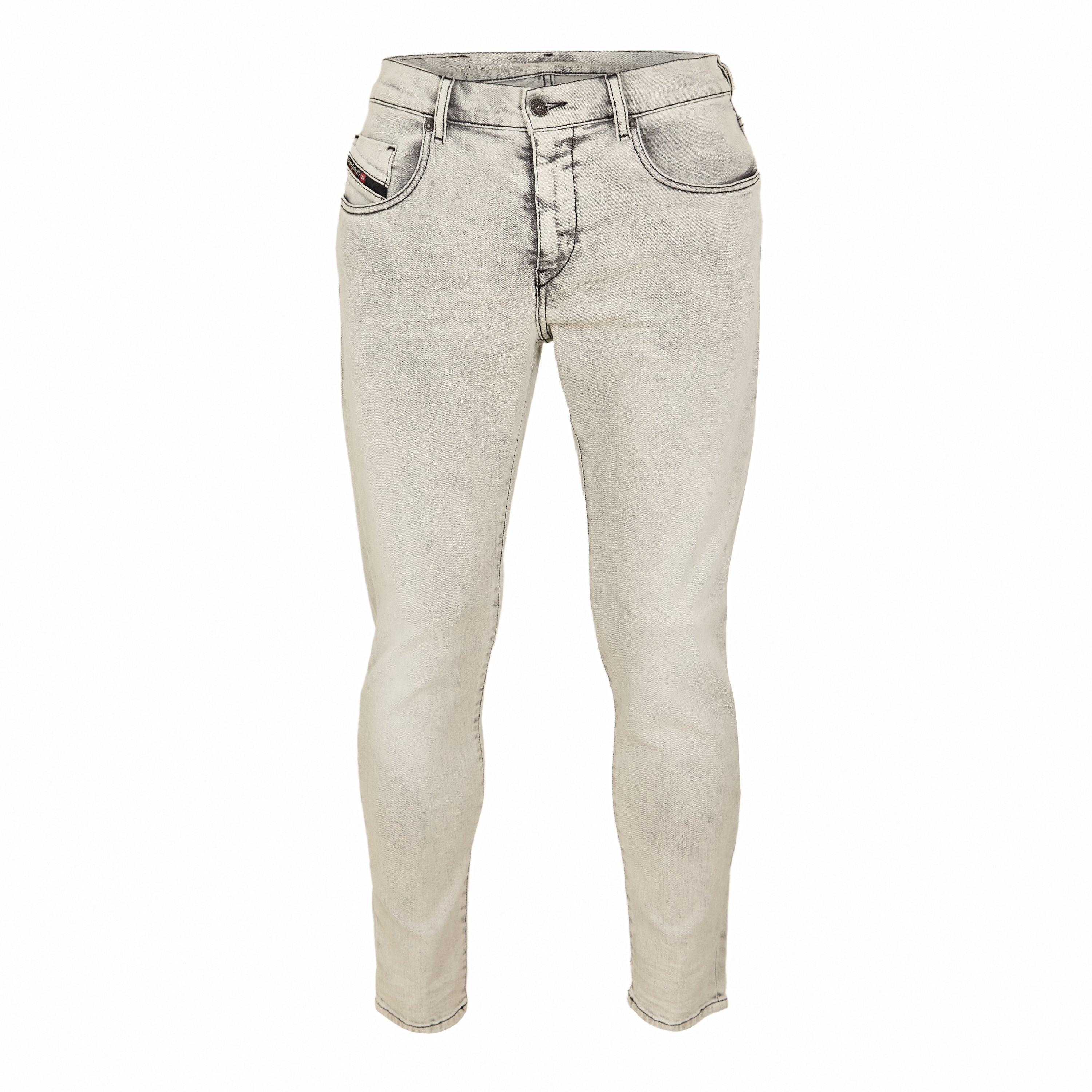 Diesel Men's Straight Leg Jeans - Blk Gry Denim - 34W S