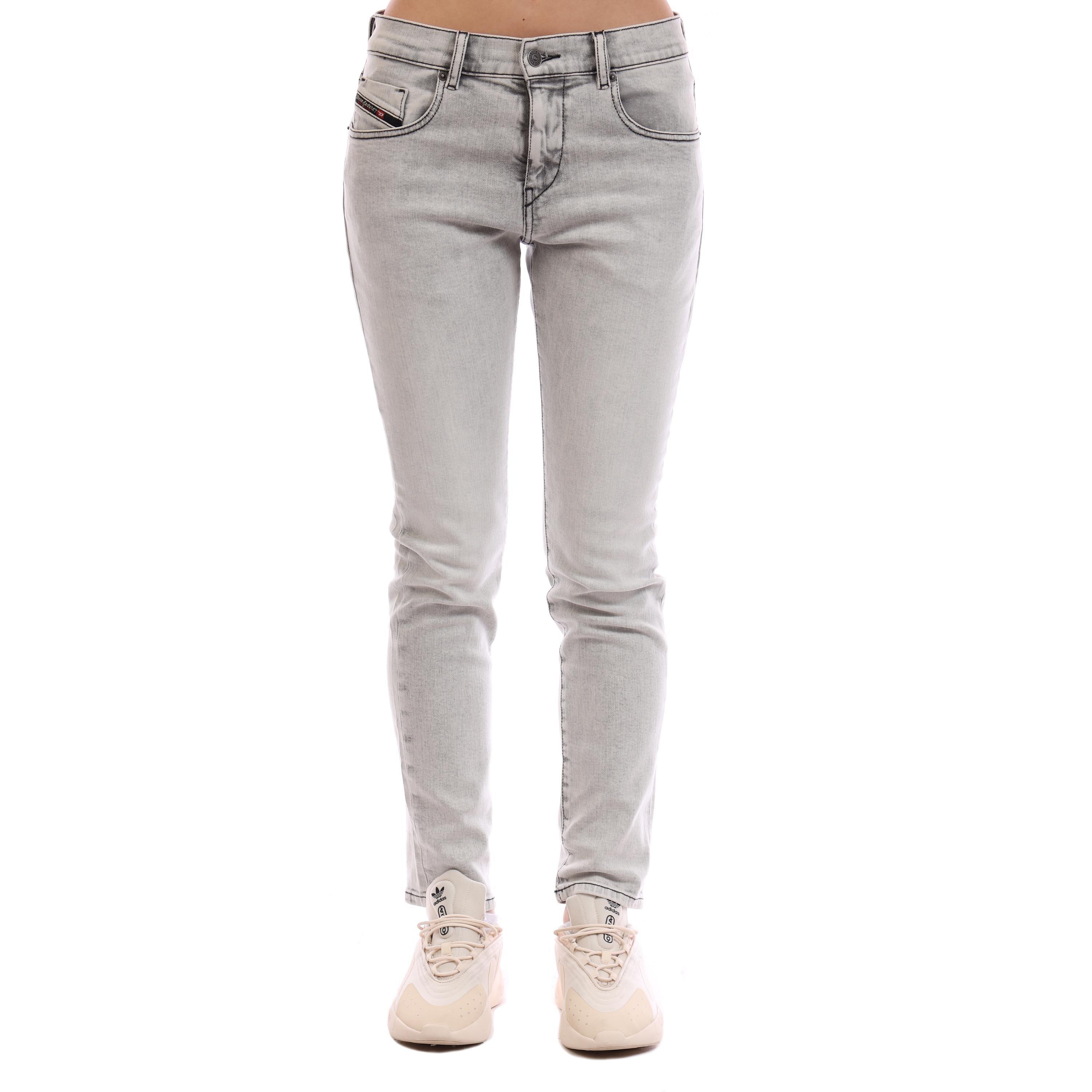 Blk Gry Denim - Diesel - Men's Straight Leg Jeans - 3