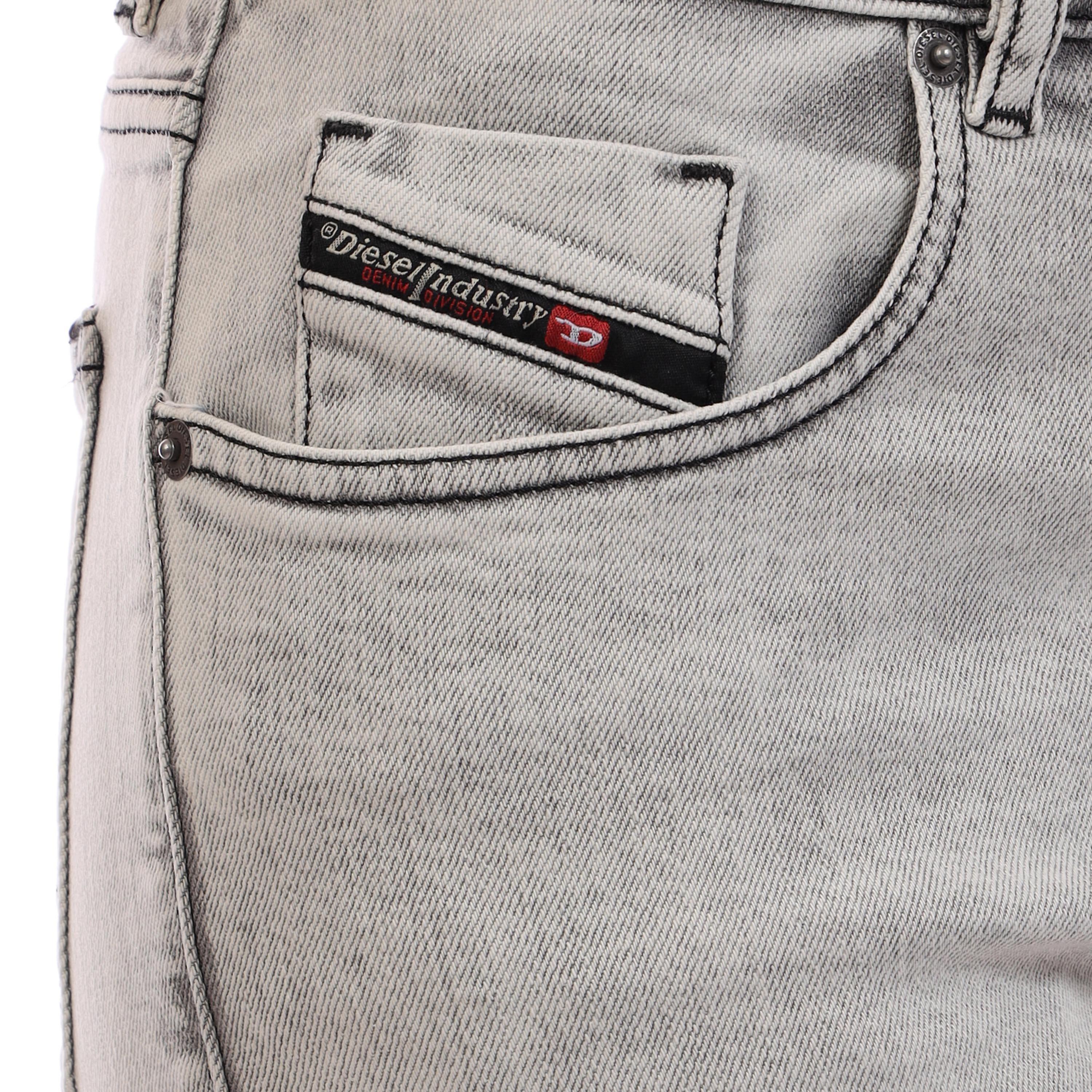 Blk Gry Denim - Diesel - Men's Straight Leg Jeans - 4