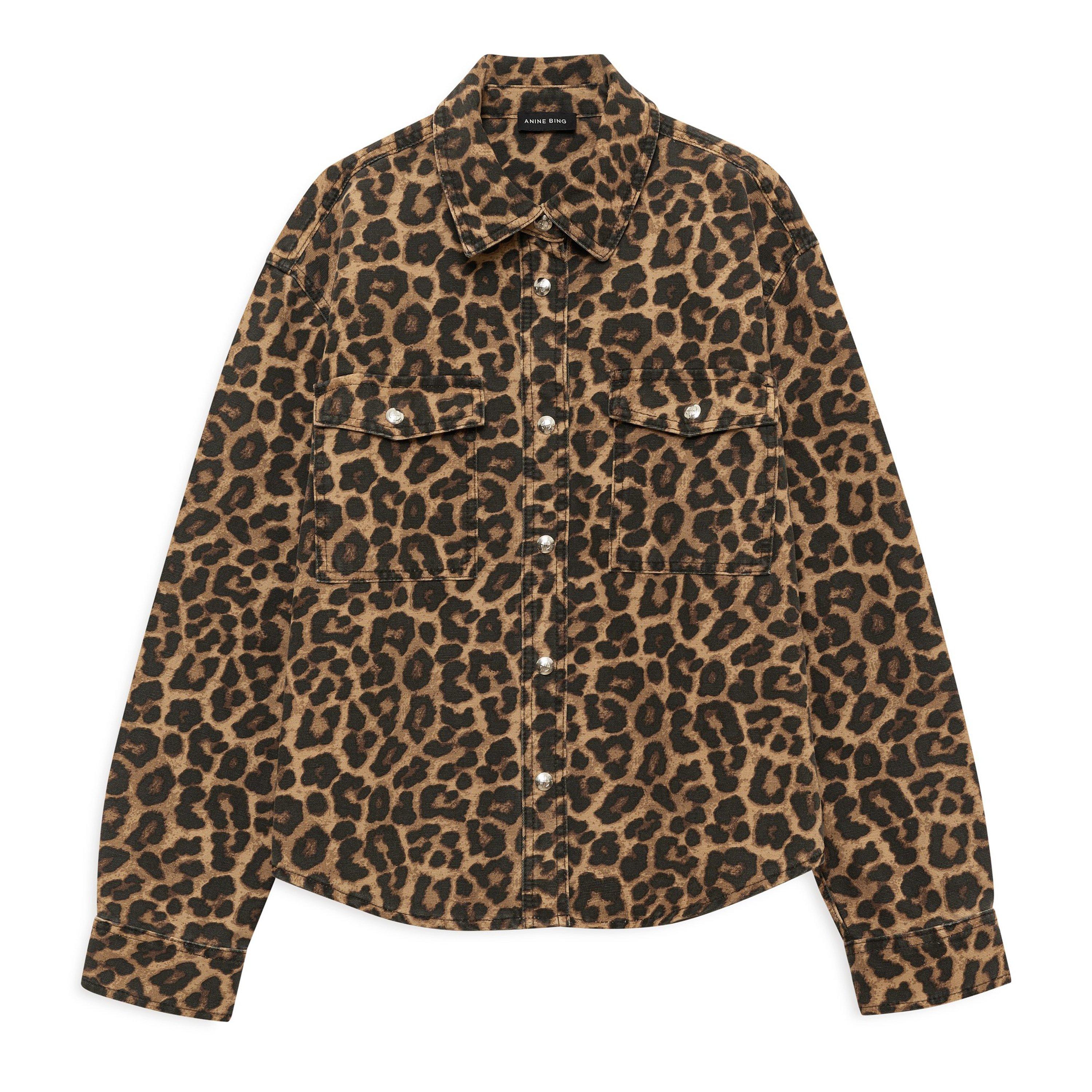 Leopard - Anine Bing - Womens Paxton Leopard Print Shirt - 1