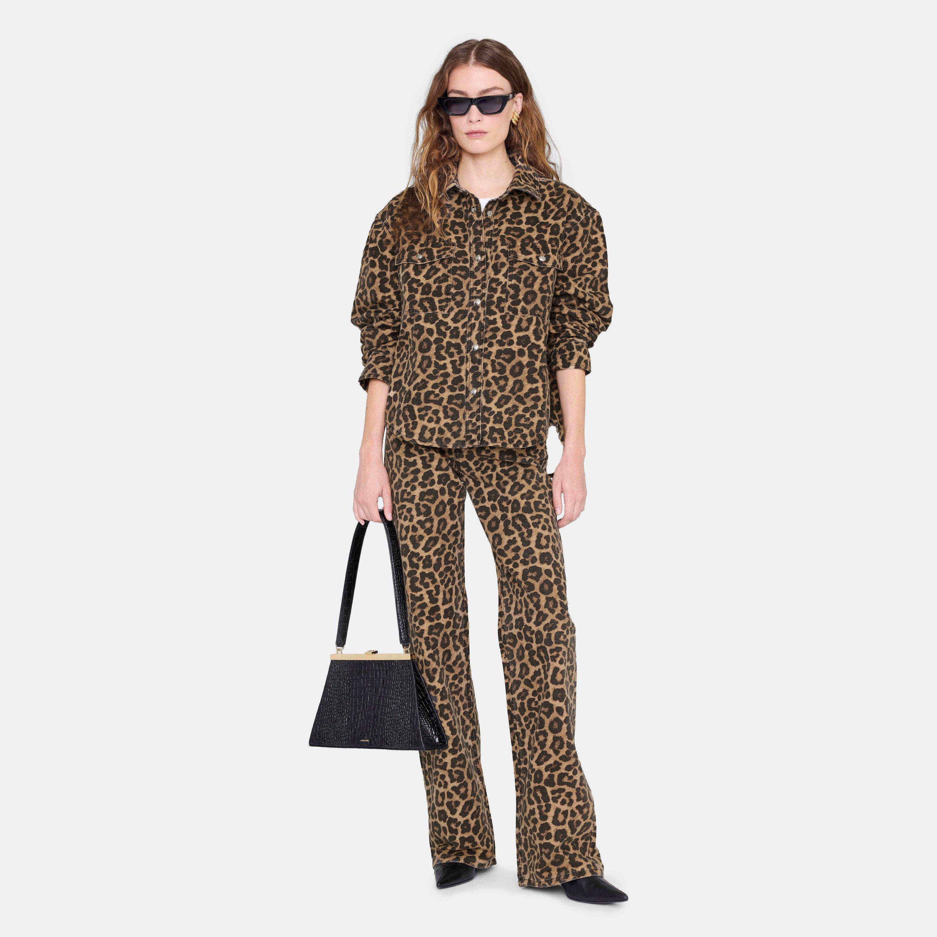 Leopard - Anine Bing - Womens Paxton Leopard Print Shirt - 2