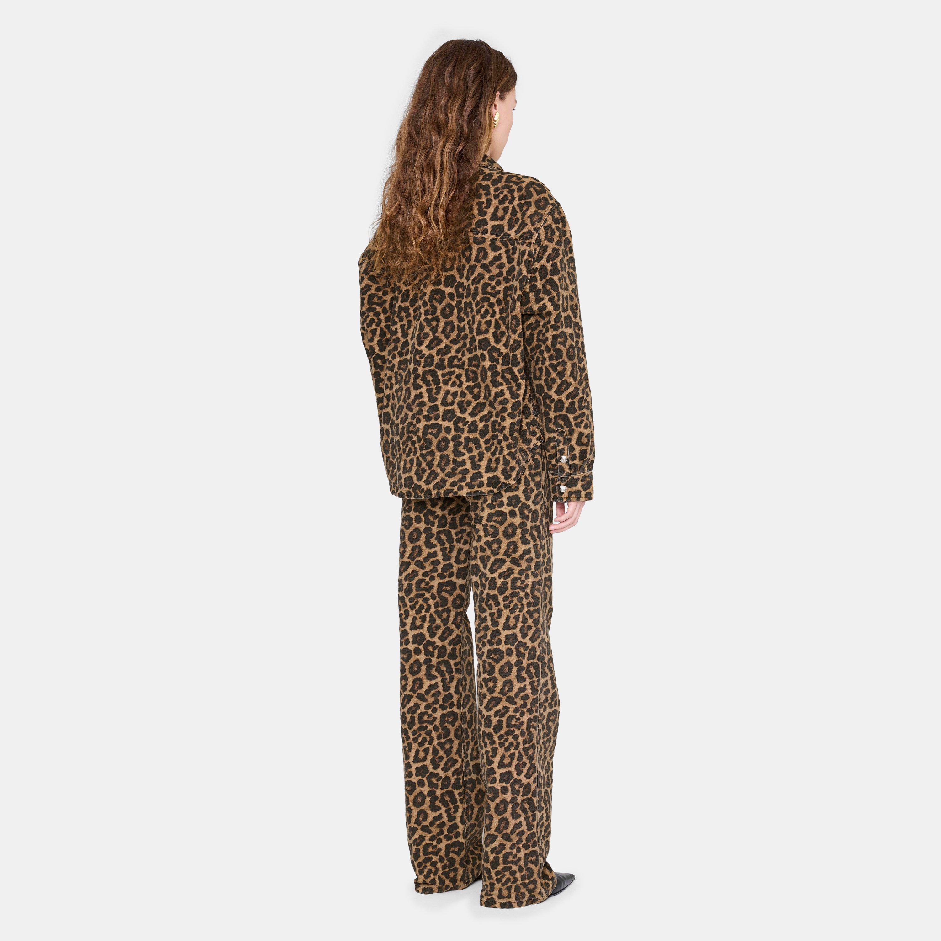Leopard - Anine Bing - Womens Paxton Leopard Print Shirt - 3
