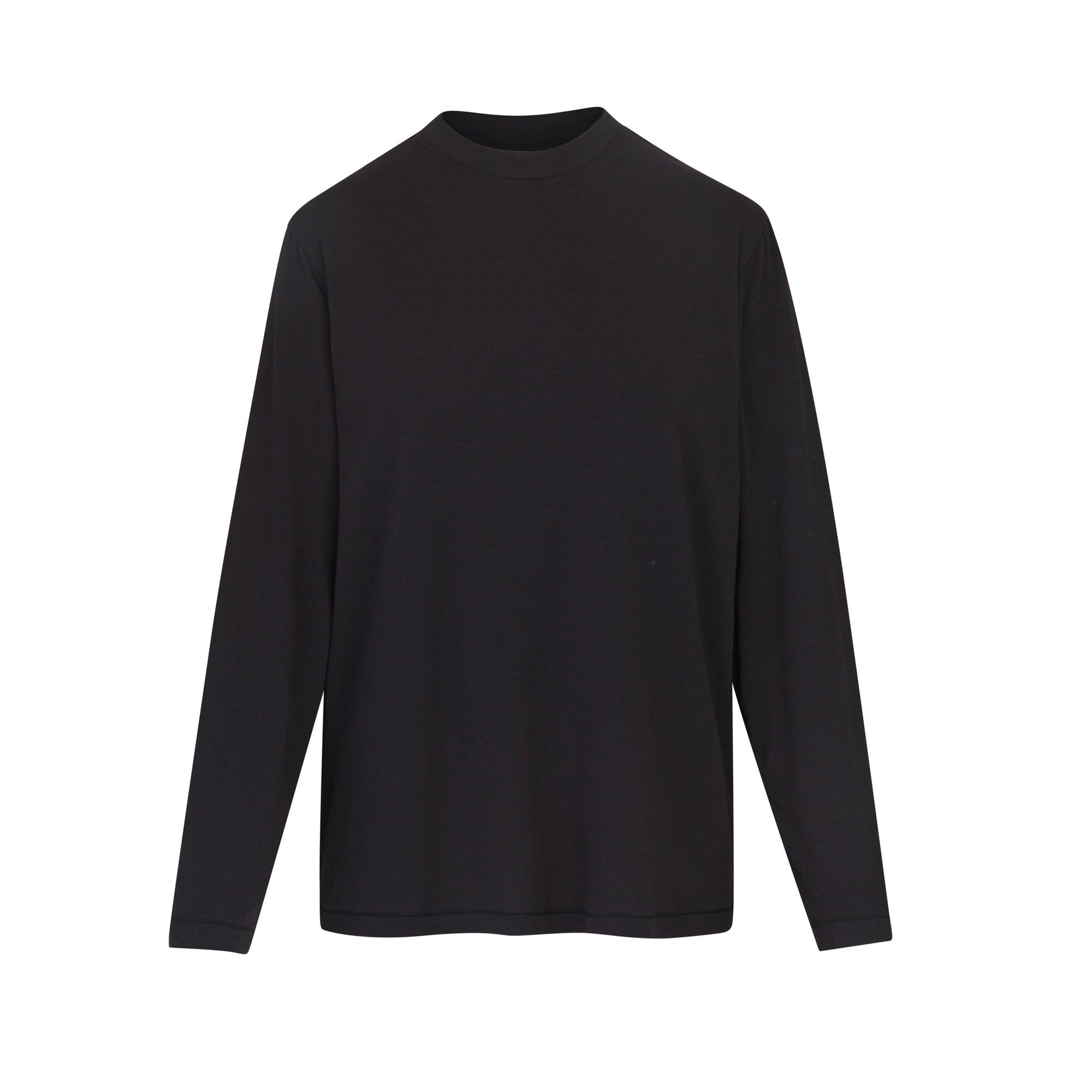 SKIMS Womens Boyfriend Long Sleeve T-Shirt - Onyx - Size 18 (2XL)