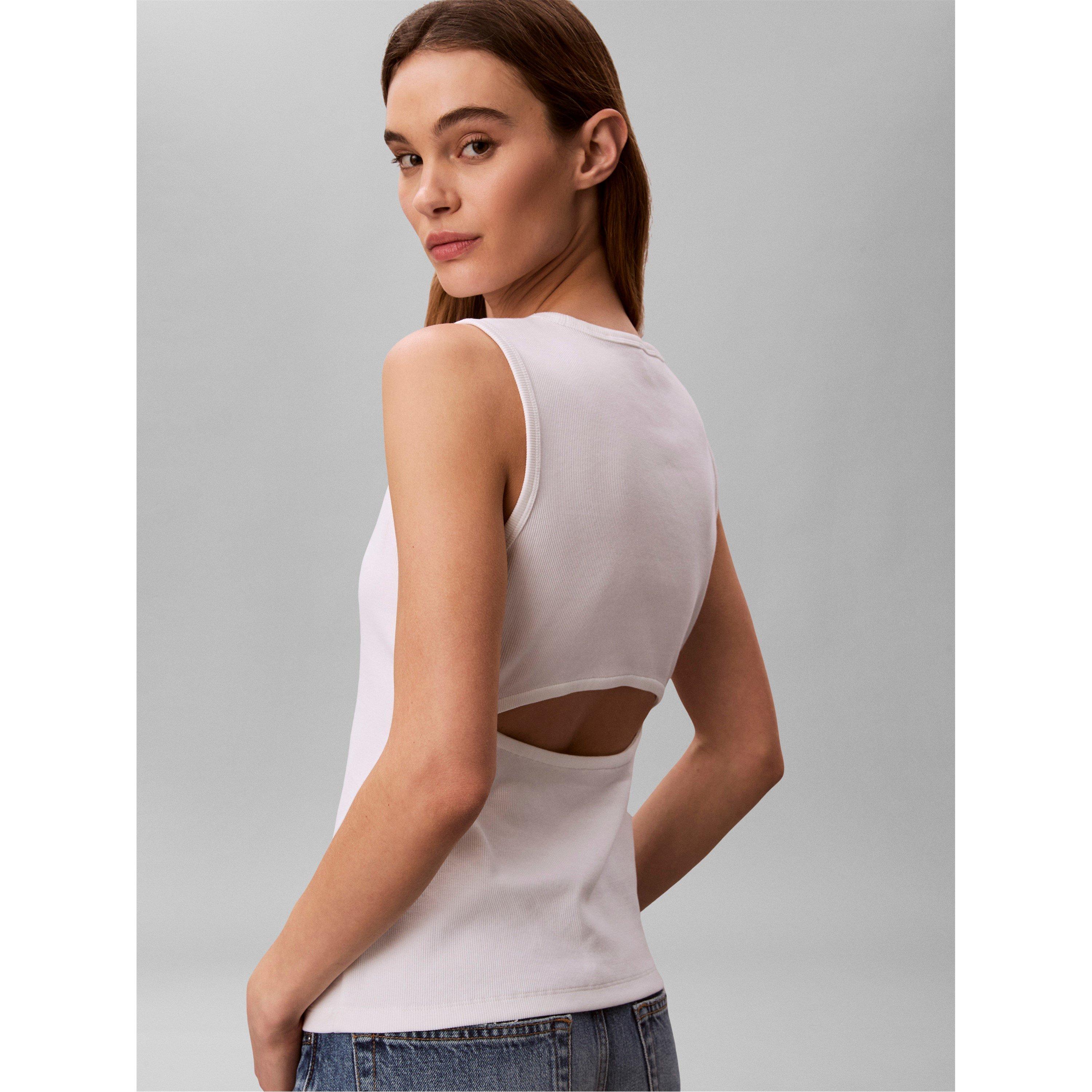 Sjajno bijelo - Calvin Klein Jeans - CKJ WL 2X2 Baby Vest Ld63 - 3