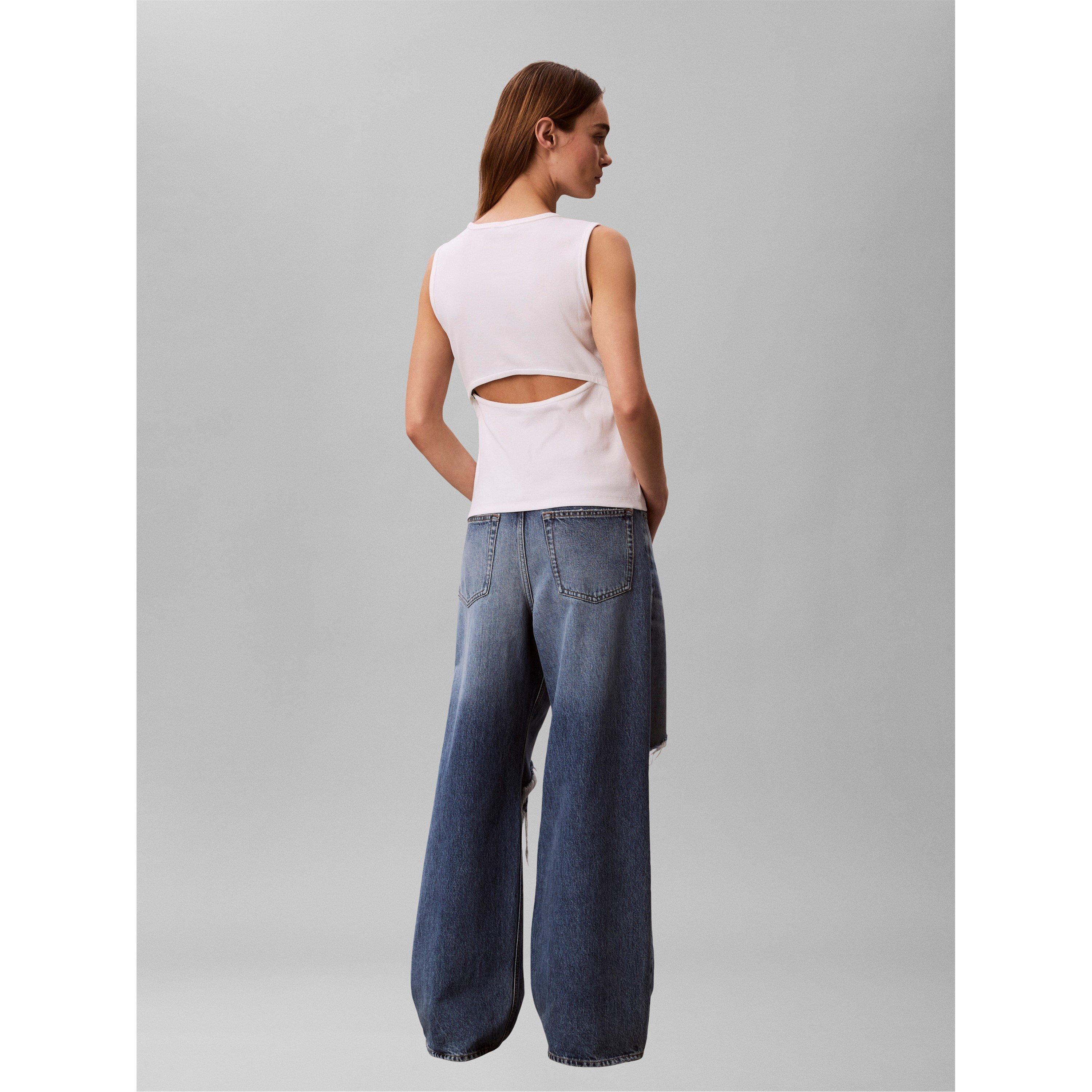 Sjajno bijelo - Calvin Klein Jeans - CKJ WL 2X2 Baby Vest Ld63 - 5