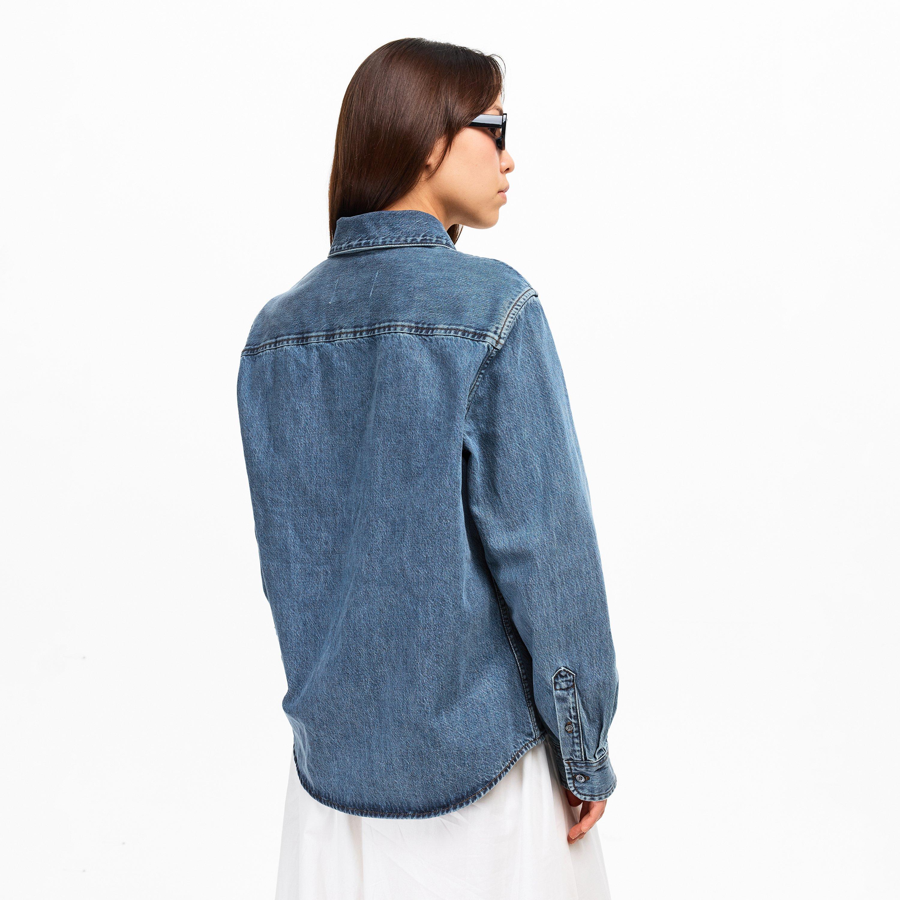 Ami Paris | Men's ADC Long Sleeve Denim Shirt | Flannels