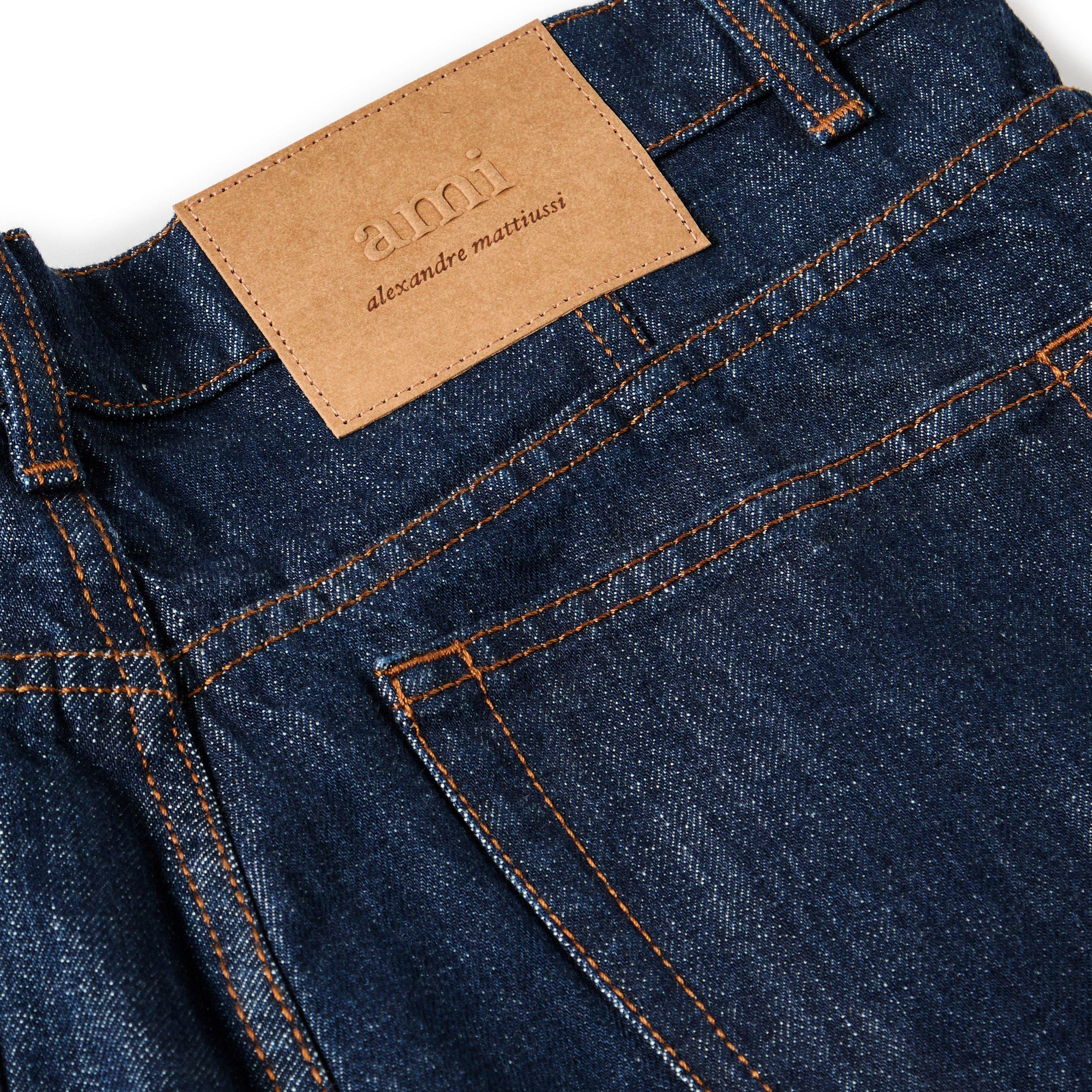 Indigo - Ami Paris - Men's Loose Denim Shorts - 5