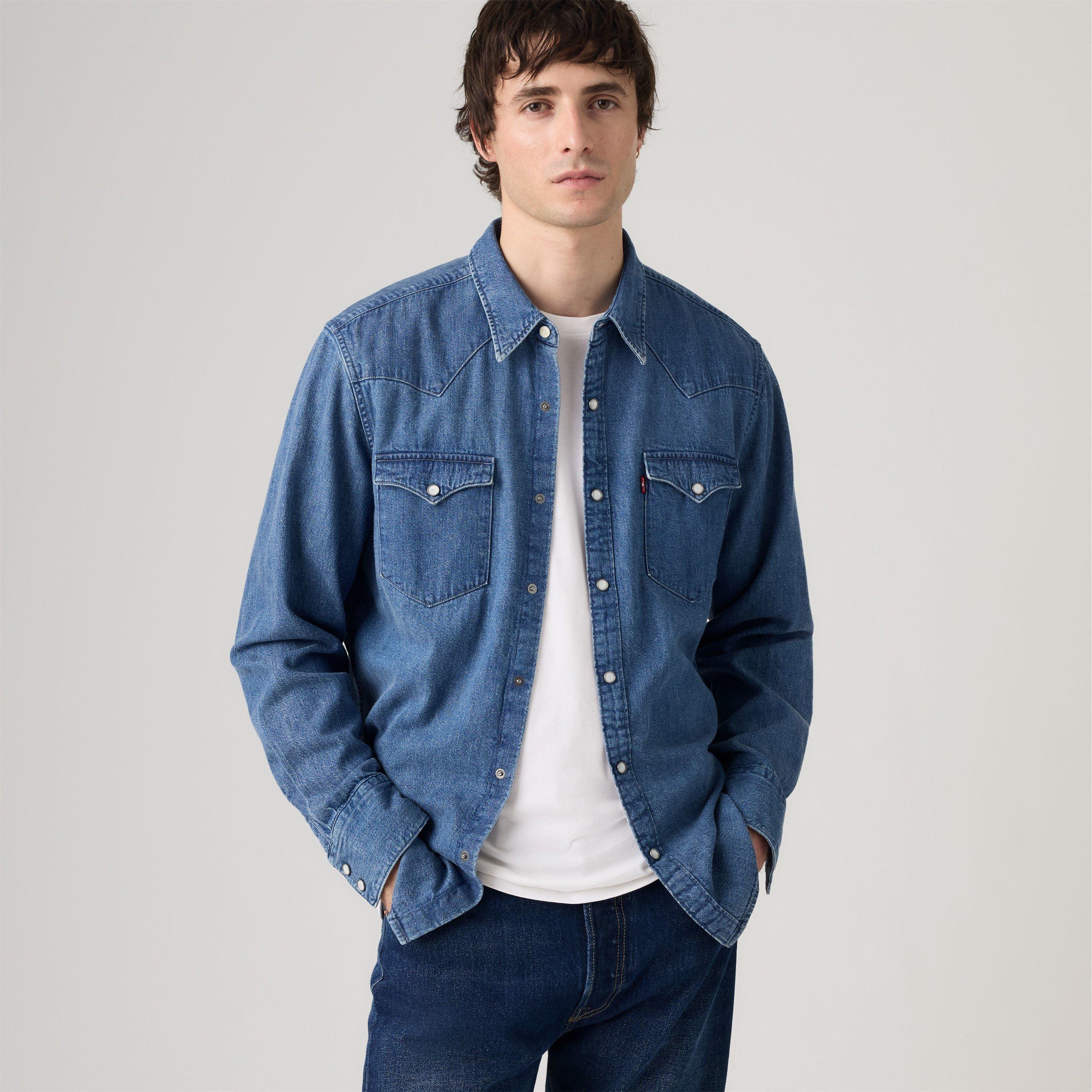 Worn In Root - Levis - Men's Barstow Western Standard Esta Long Sleeve Denim Shirt - 2