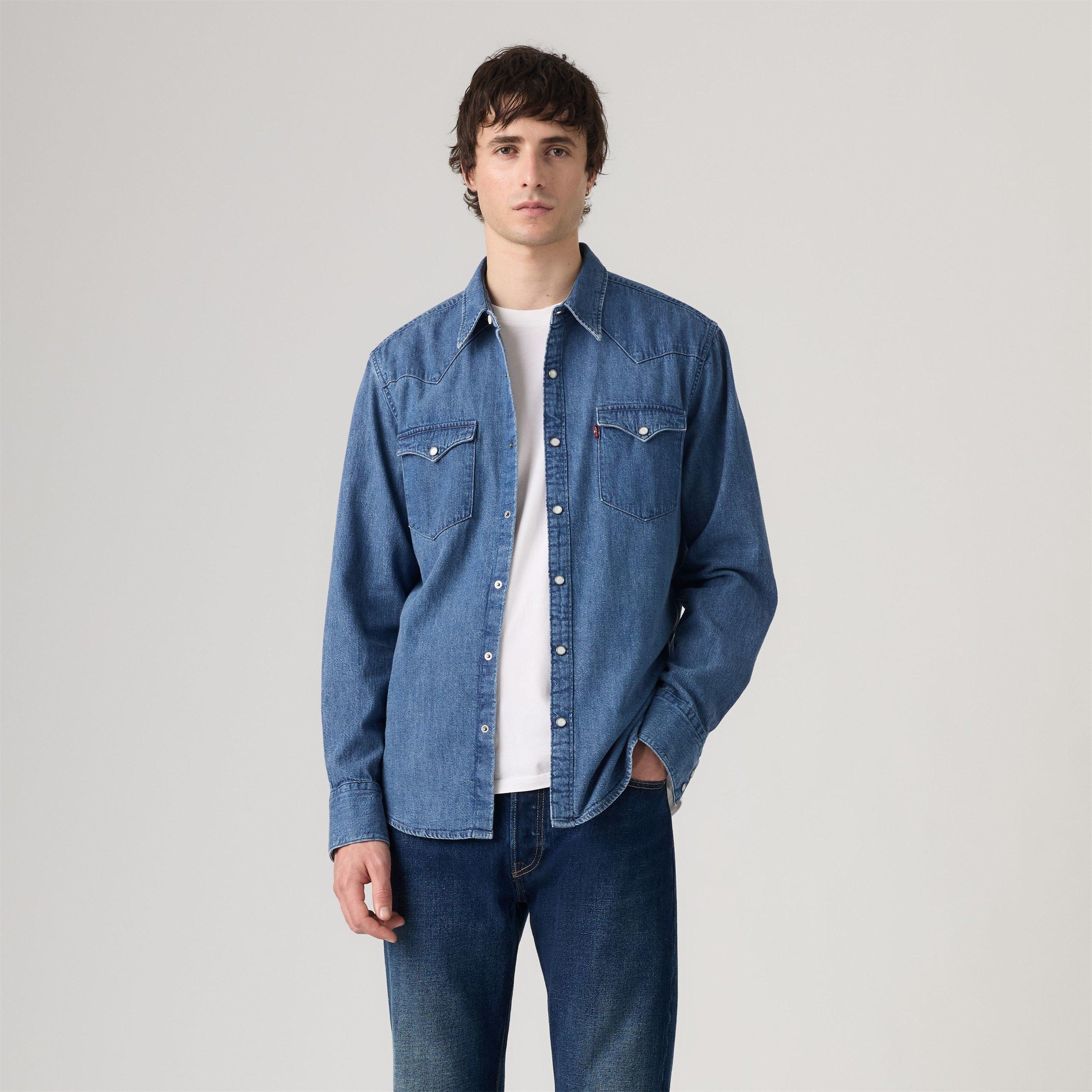 Worn In Root - Levis - Men's Barstow Western Standard Esta Long Sleeve Denim Shirt - 3