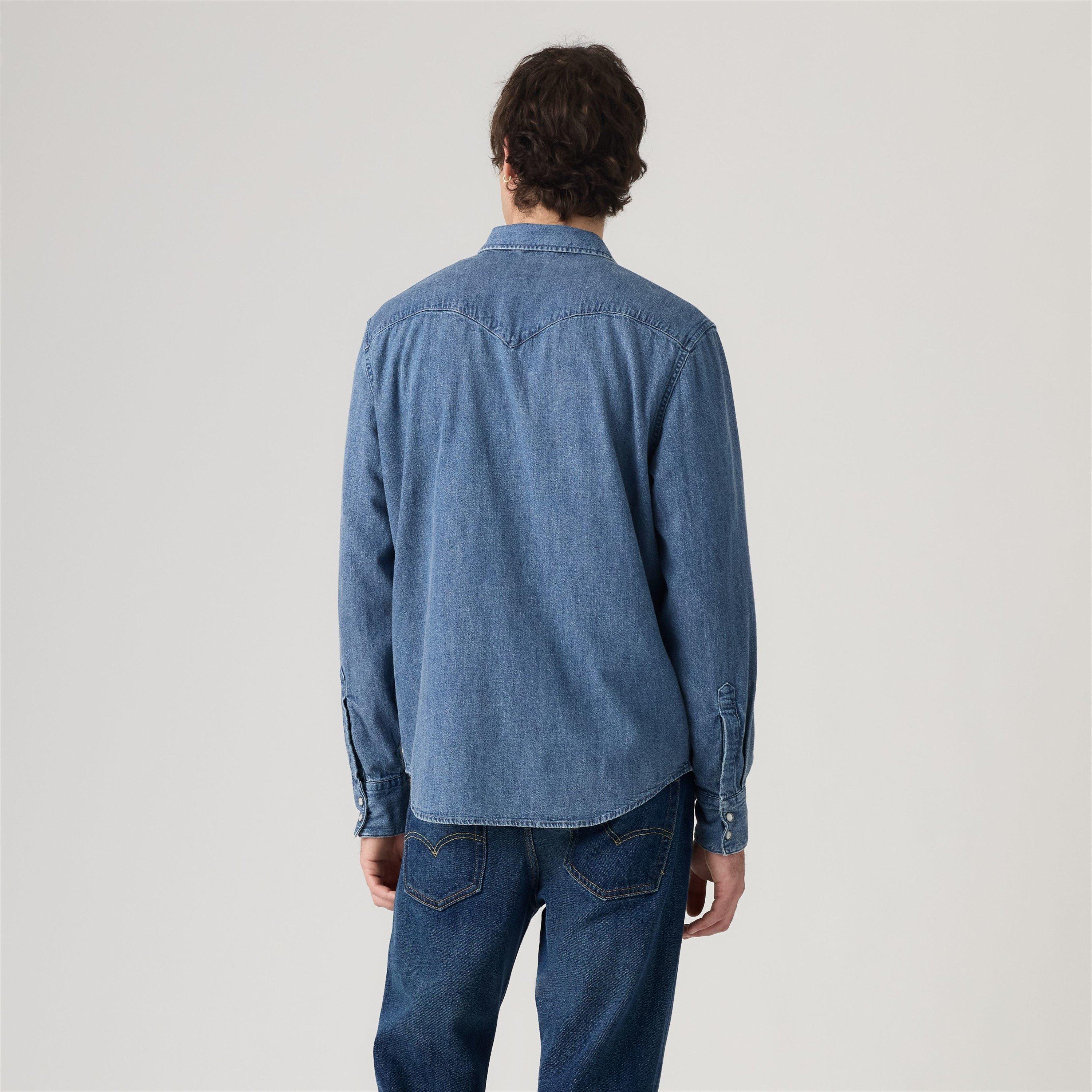Worn In Root - Levis - Men's Barstow Western Standard Esta Long Sleeve Denim Shirt - 5