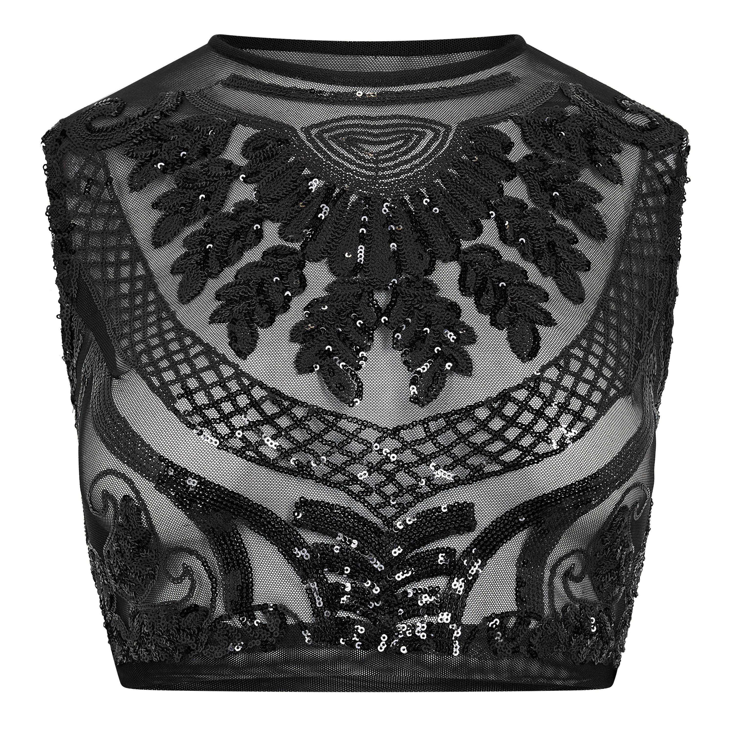 Black - Norma Kamali - NK Sqn Crop Top Ld54 - 1