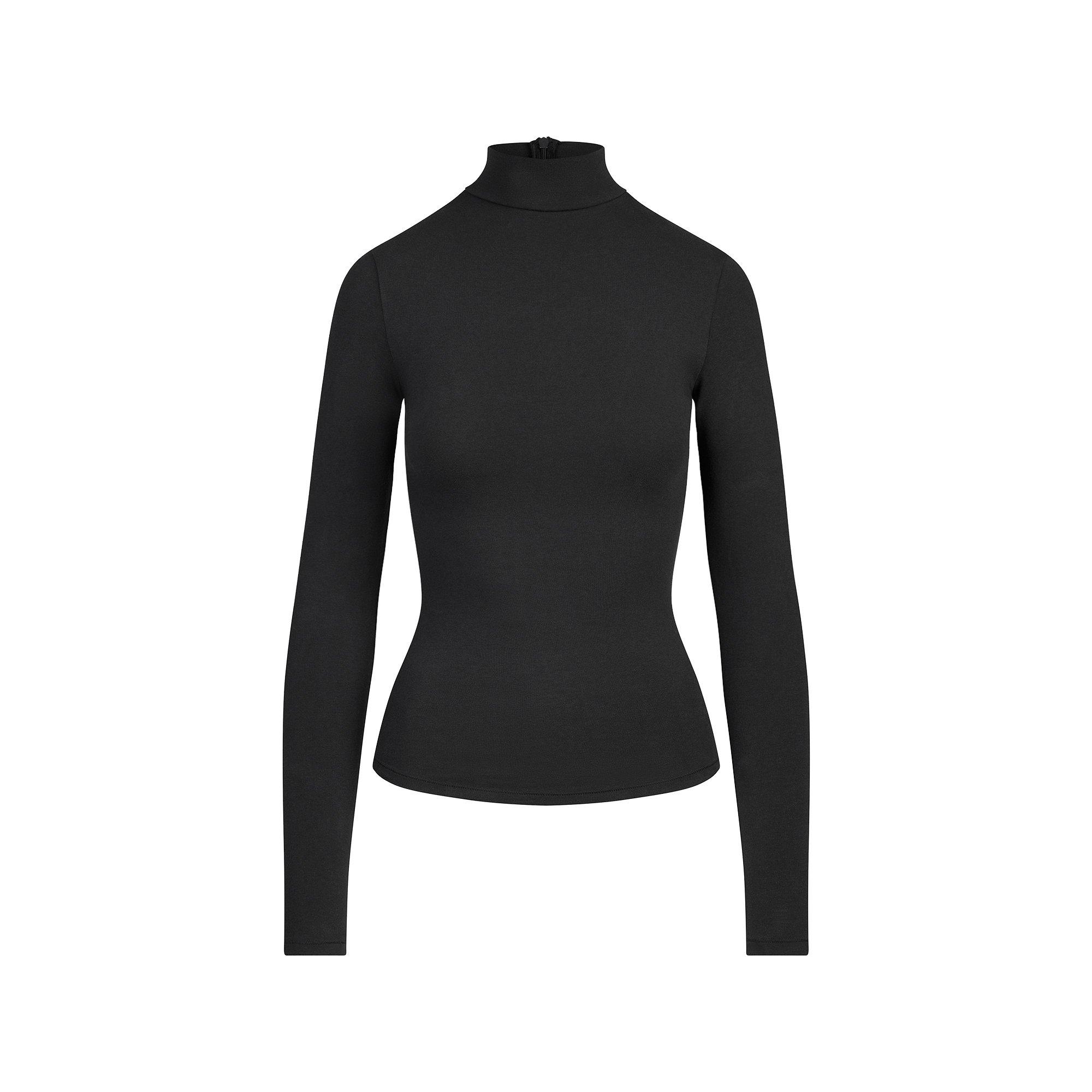 Soot - SKIMS - Womens Cotton Jersey Turtleneck - 1