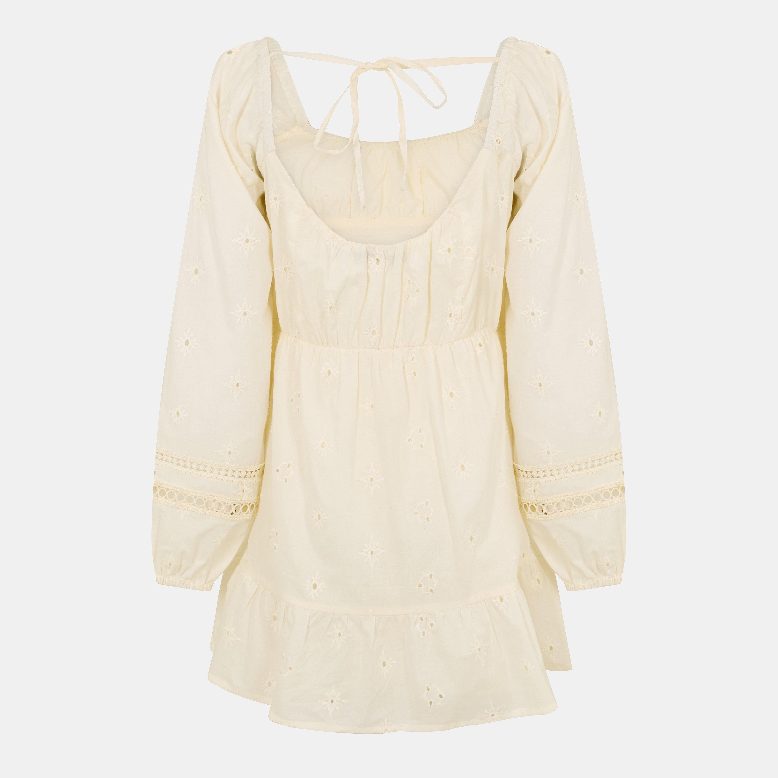 Vintage White - Jack Wills - Long Sleeve Boho Dress Women's - 2