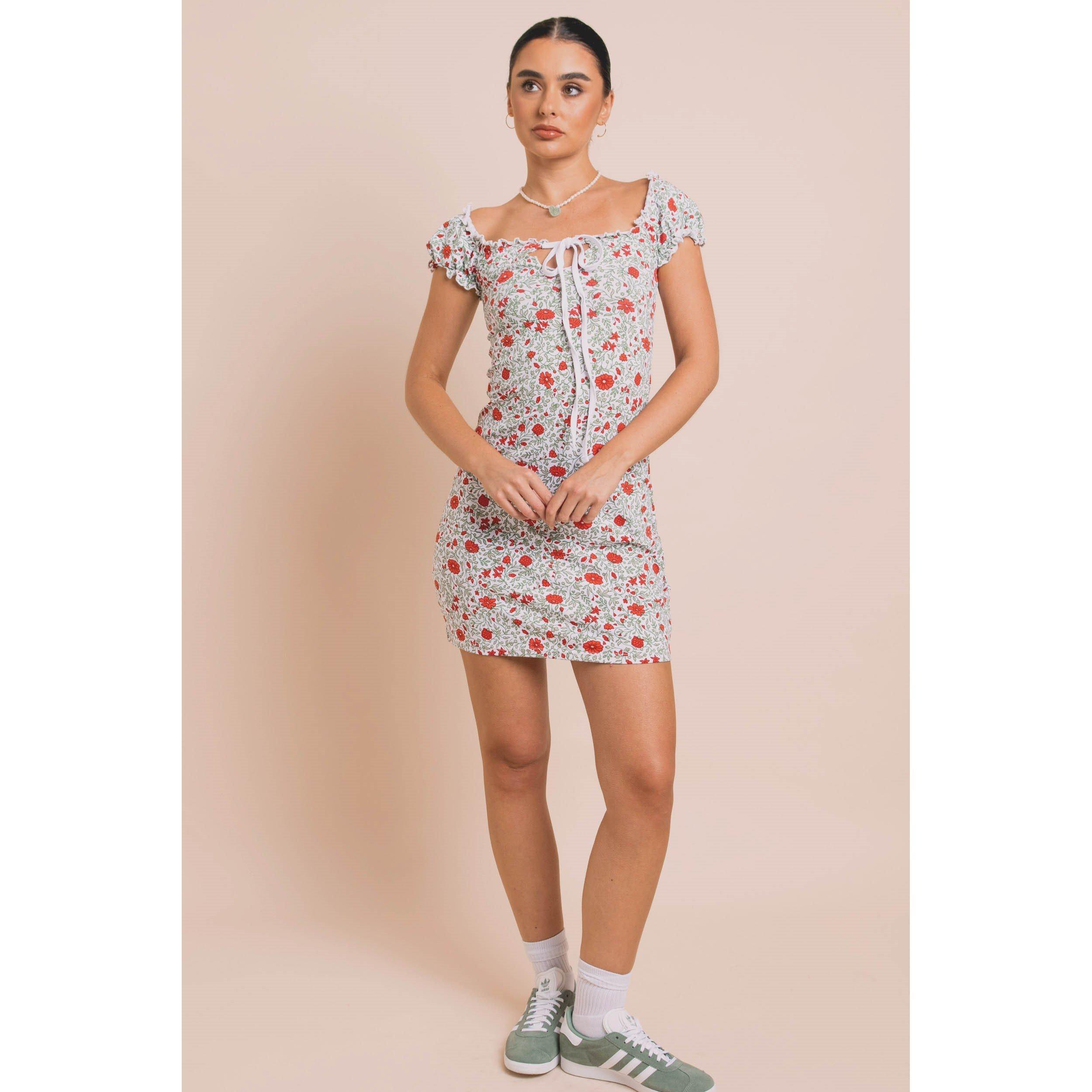 Red Ditsy - Daisy Street - Women's Ditsy Mini Dress - 2