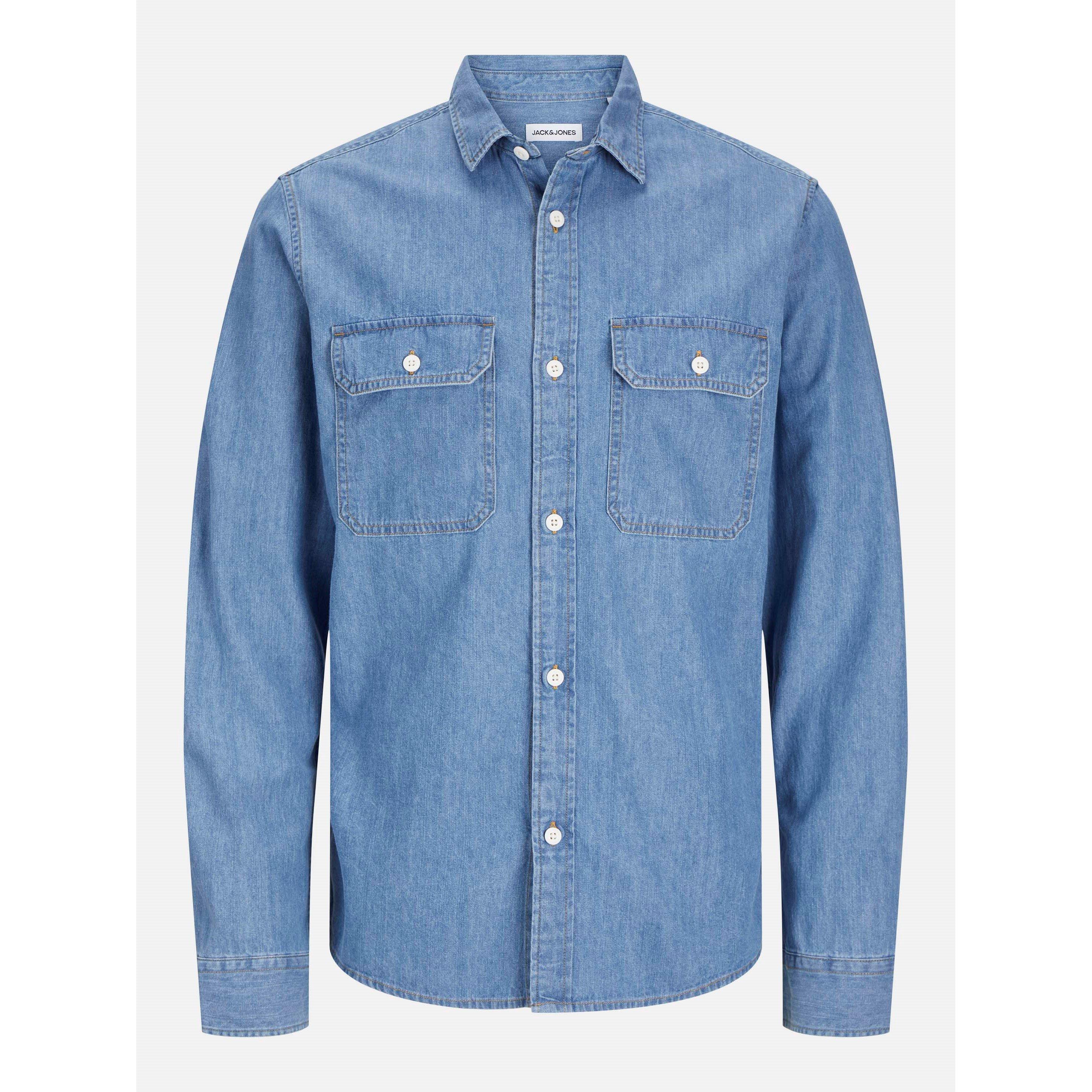 Jack And Jones Men's Travis Shirt - Lt Blue Denim - XL