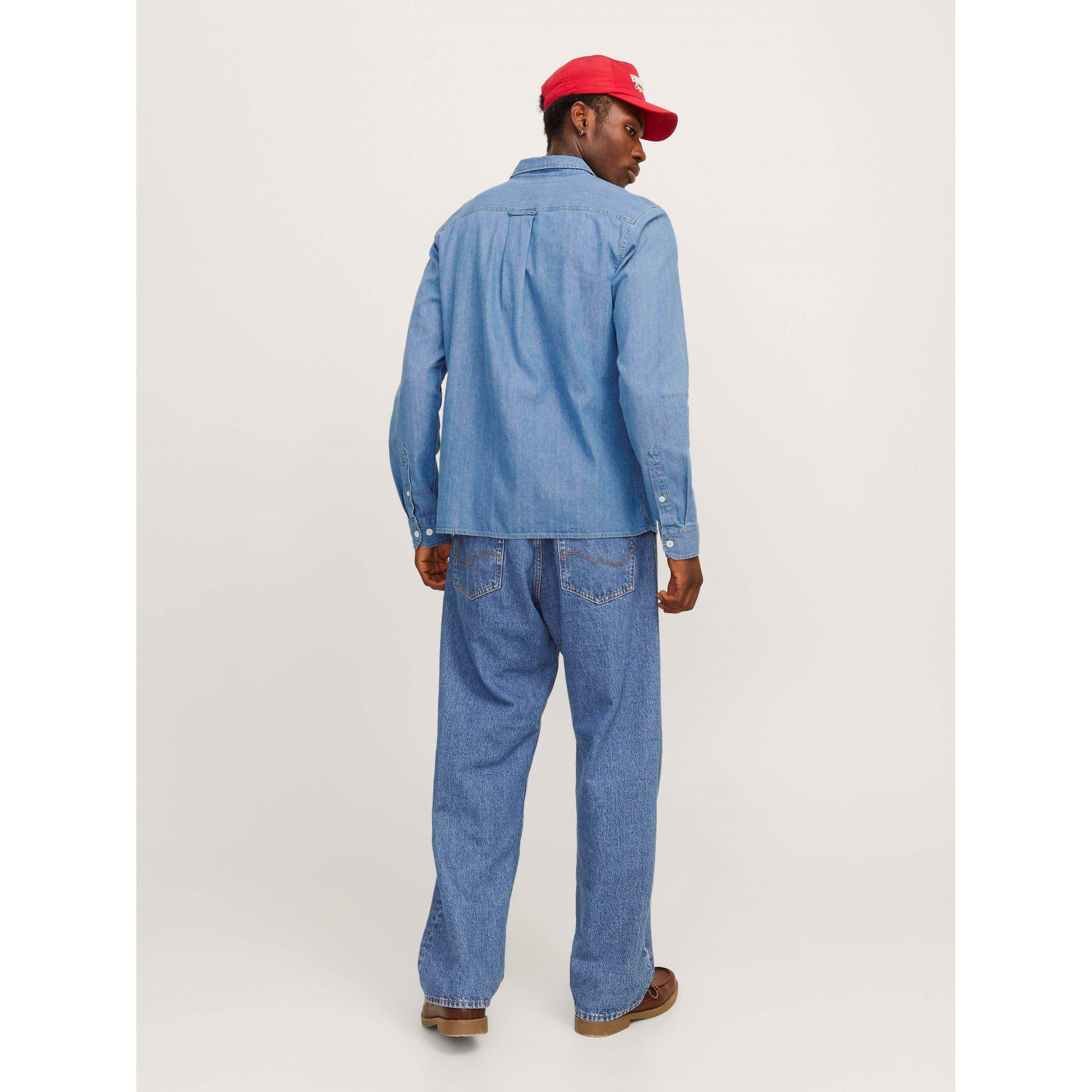 Lt Blue Denim - Jack and Jones - Travis Shirt Mens - 3
