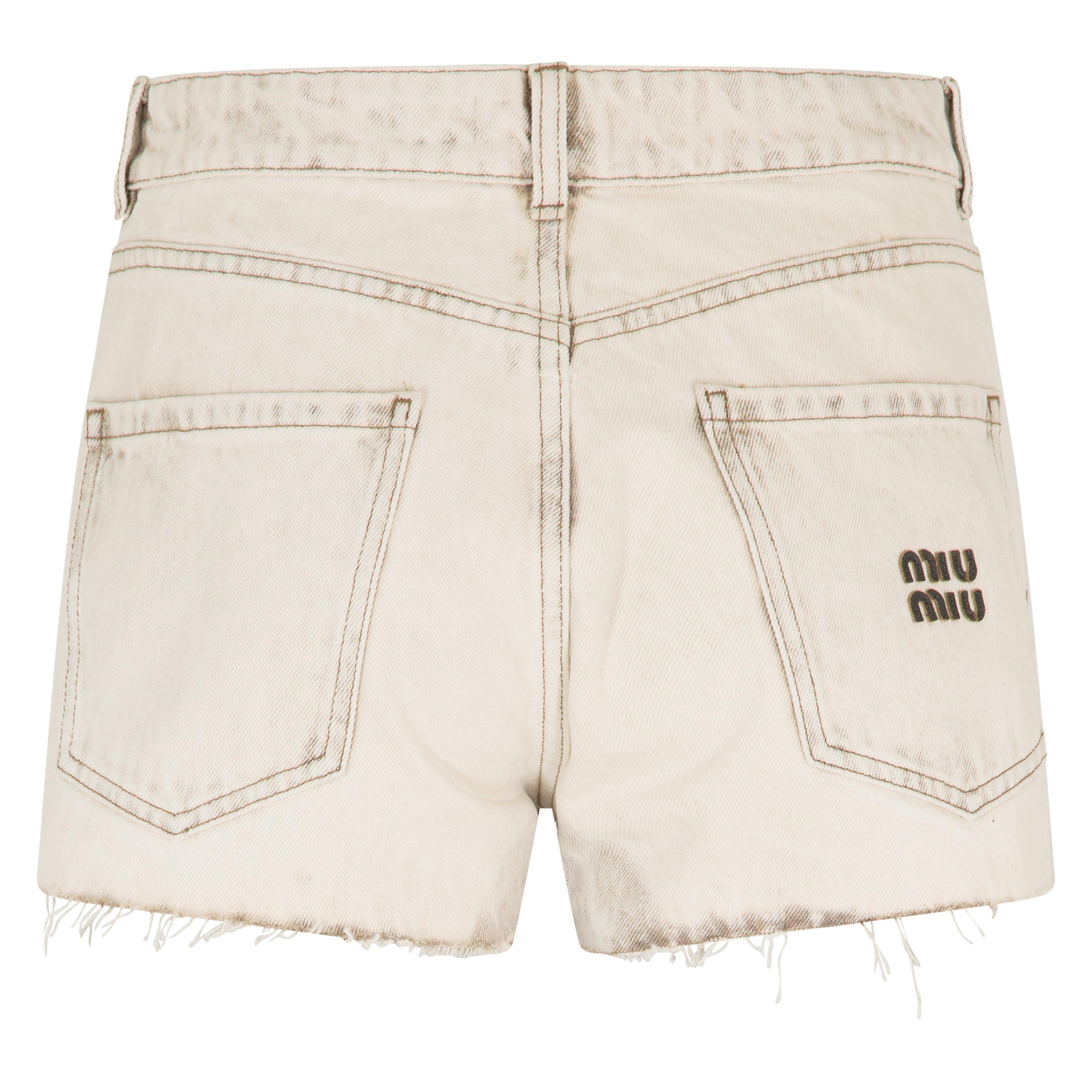 Bianco - Miu Miu - Women's Denim Shorts - 2