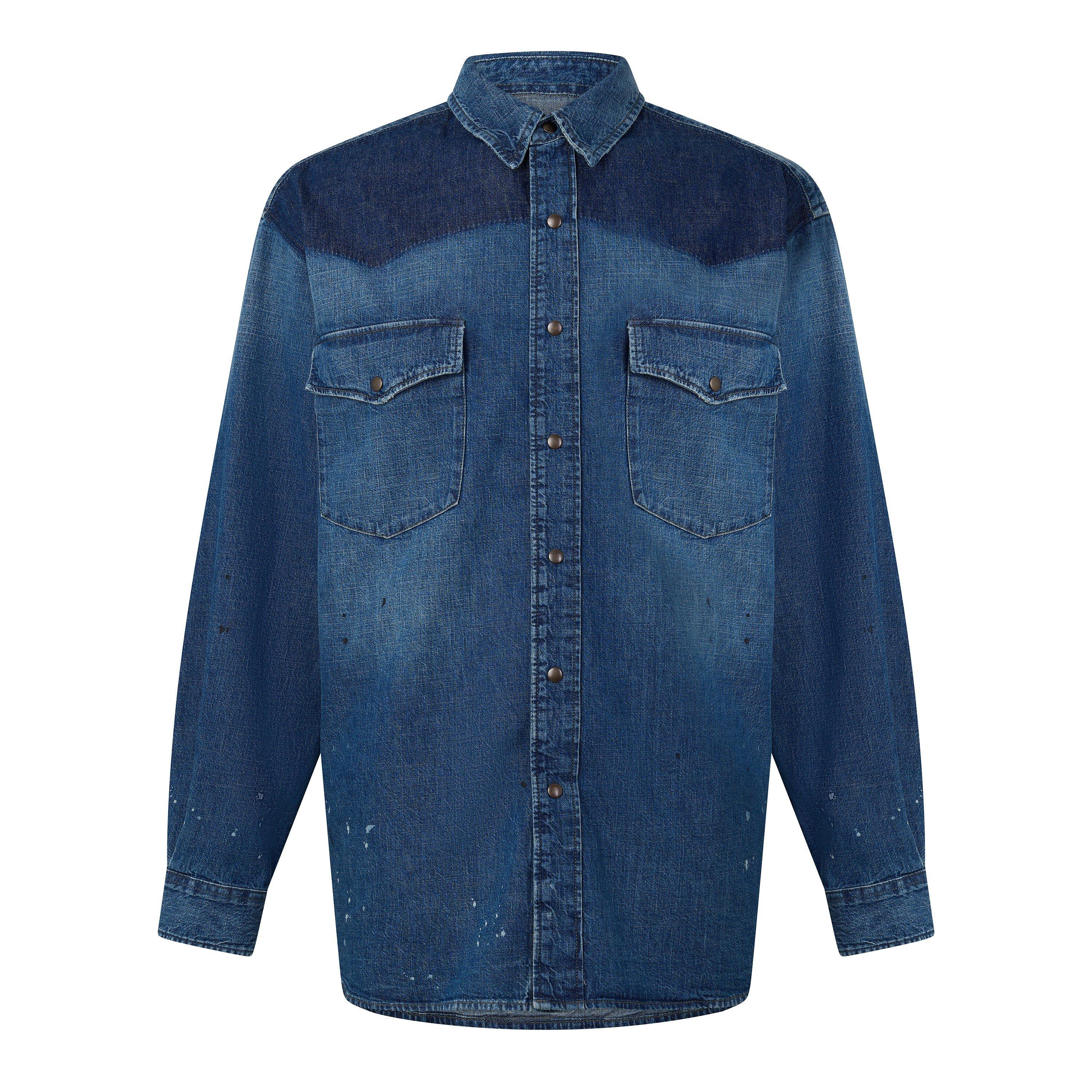 Old Blue Spots - Maison Margiela - Bicolour Denim Shirt - 1