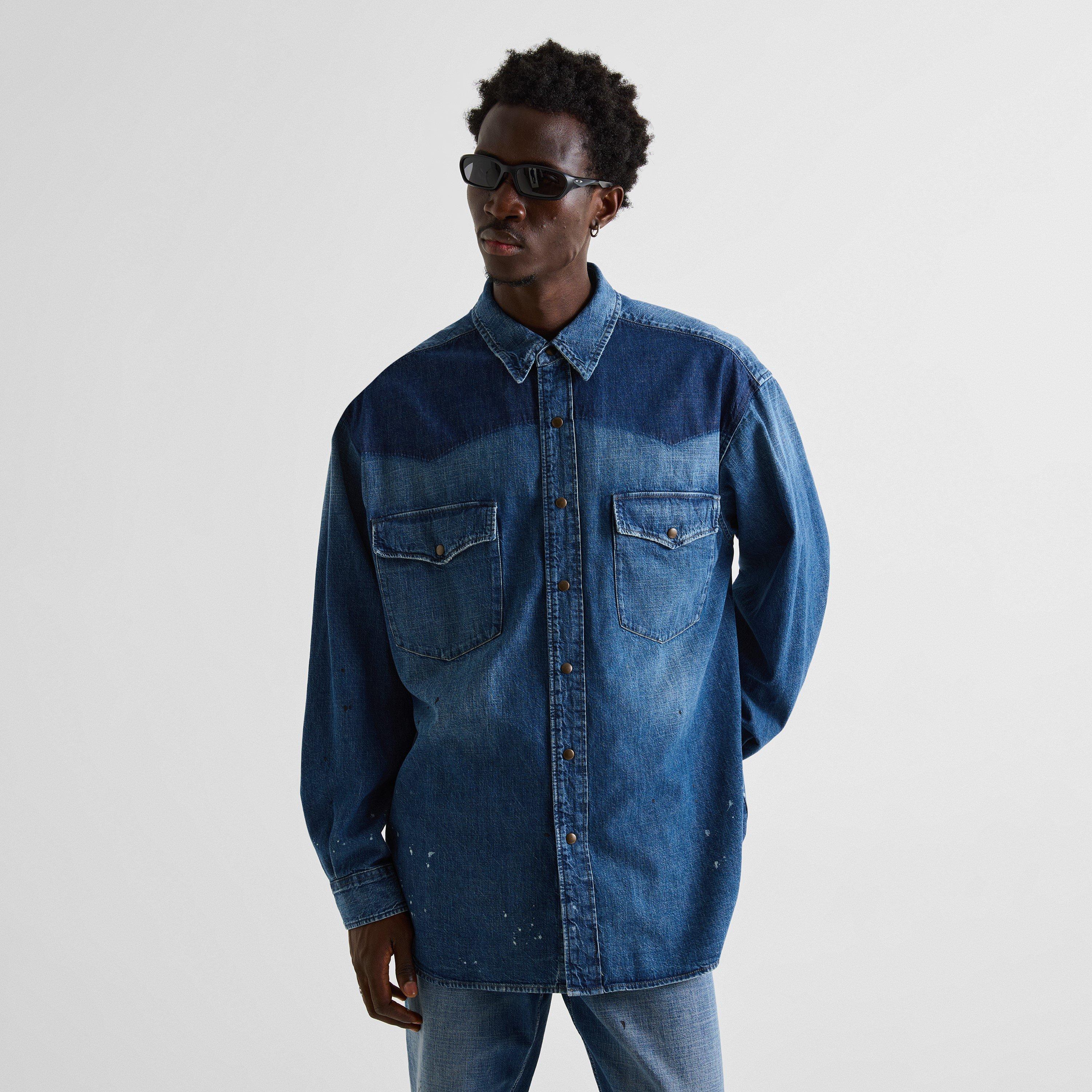 Old Blue Spots - Maison Margiela - Bicolour Denim Shirt - 3