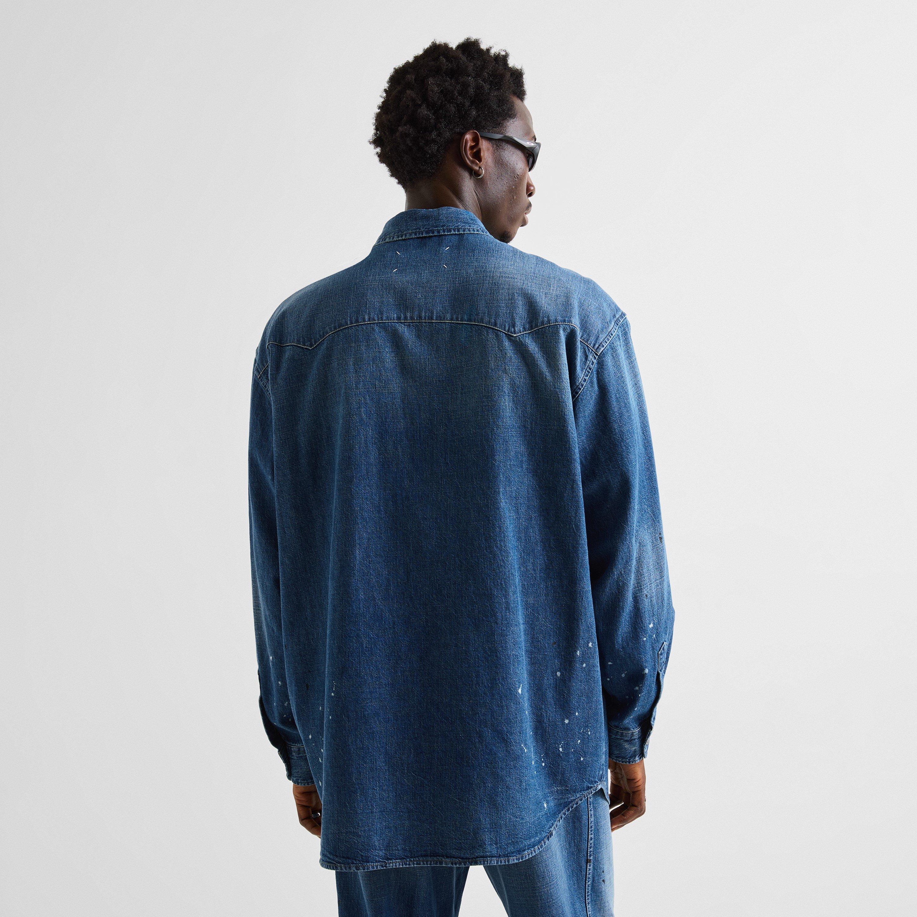 Old Blue Spots - Maison Margiela - Bicolour Denim Shirt - 4