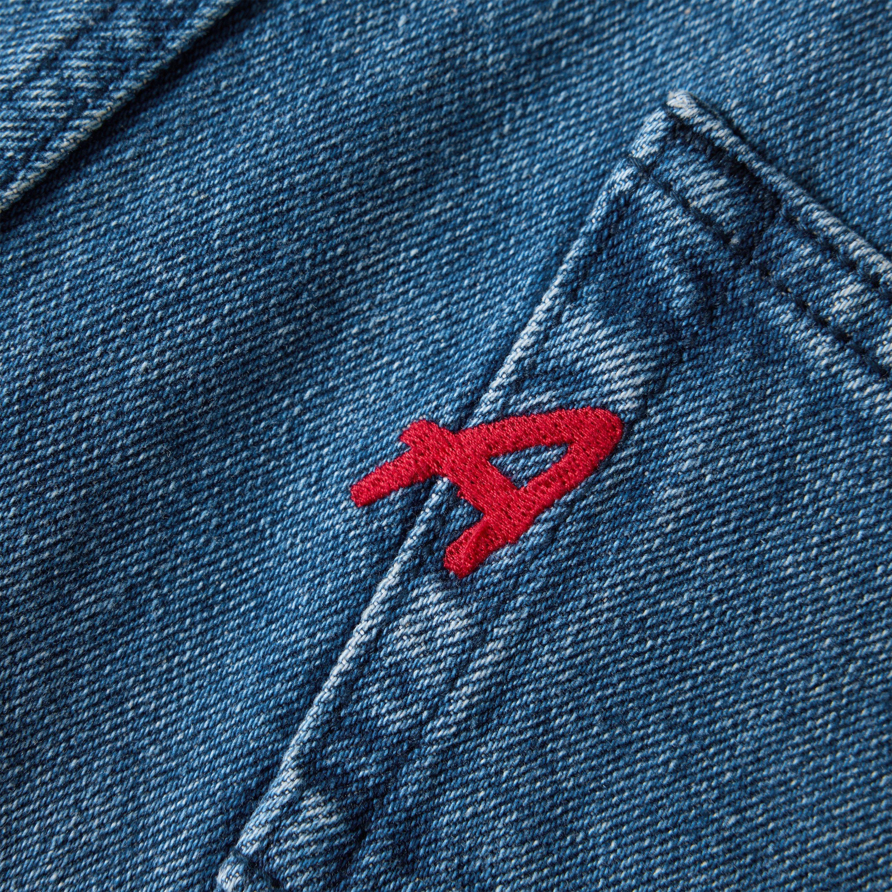 Blue - AAPE - AAPE Denim Short Sn63 - 3