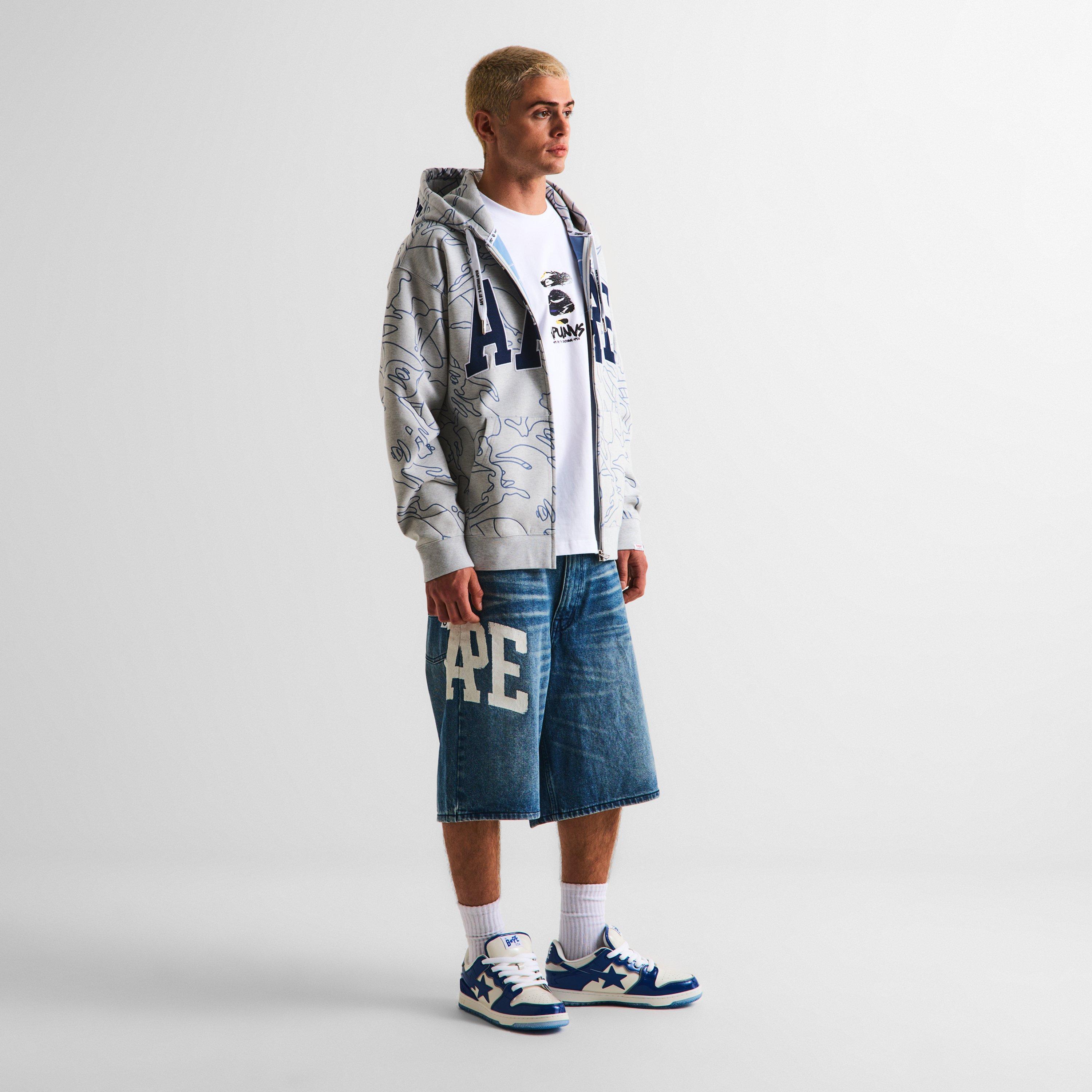 Blue - AAPE - AAPE Denim Short Sn63 - 6