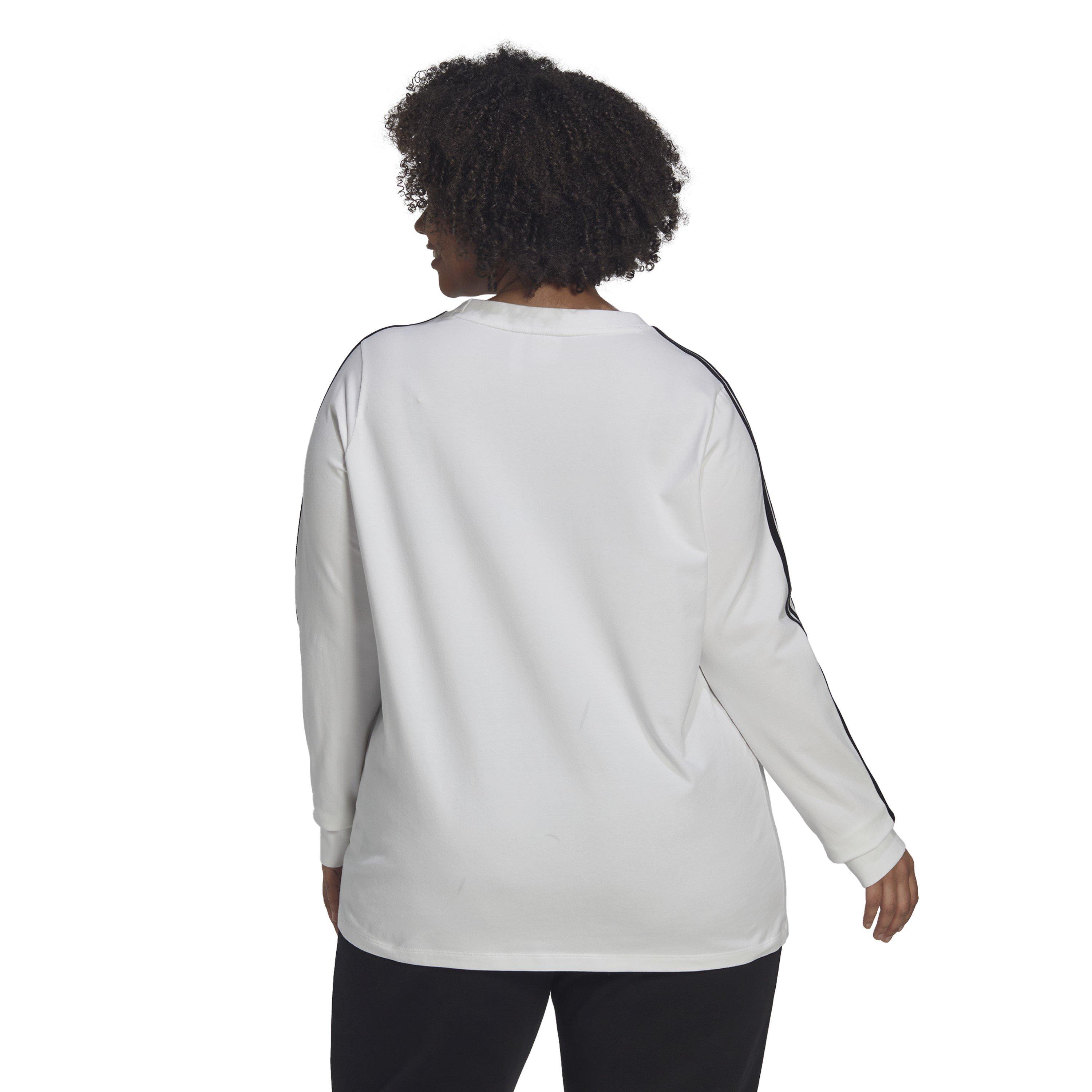 Hvid - adidas Originals - 3-Stripe Long Sleeve Top - 3