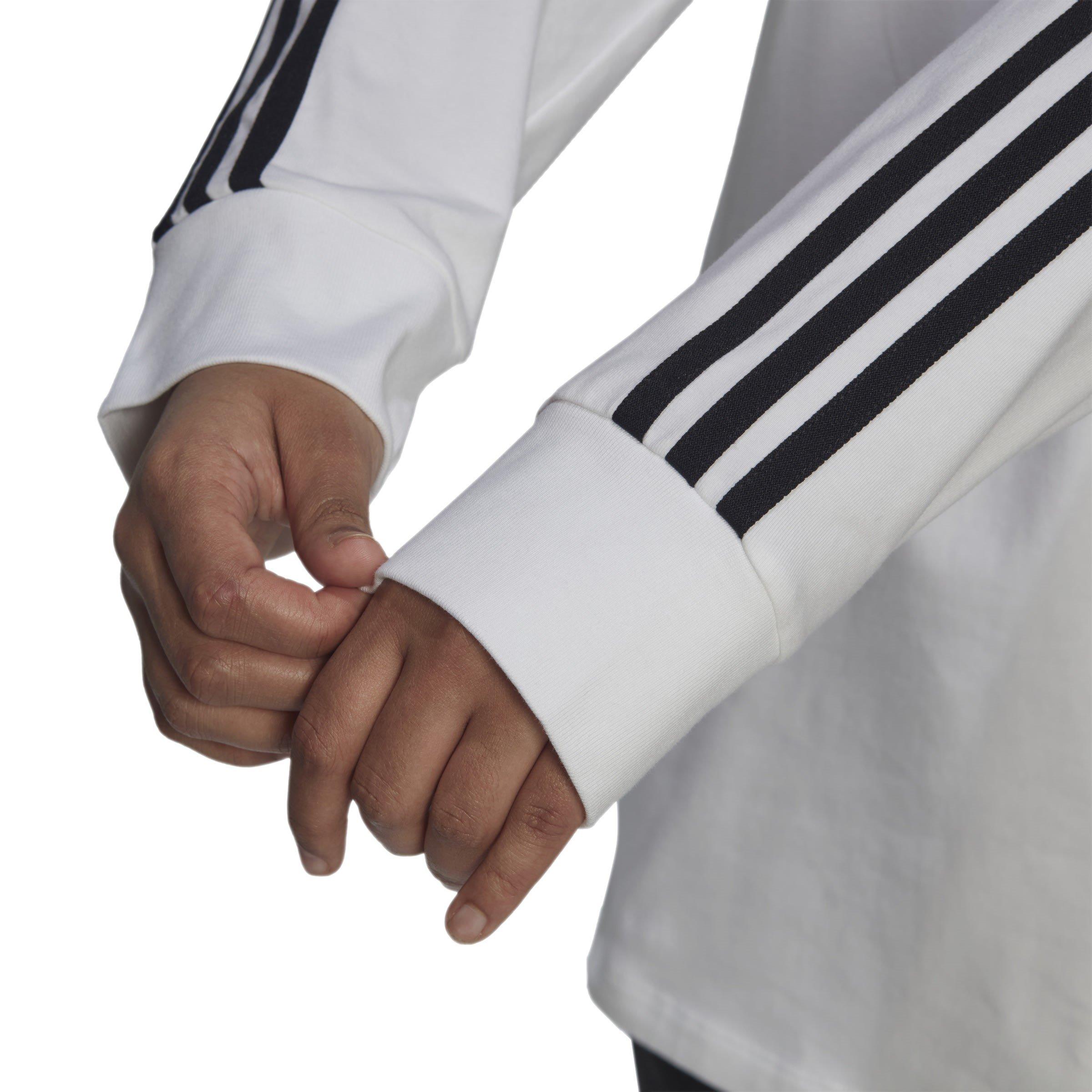 Mens adidas 3 stripe long sleeve top online