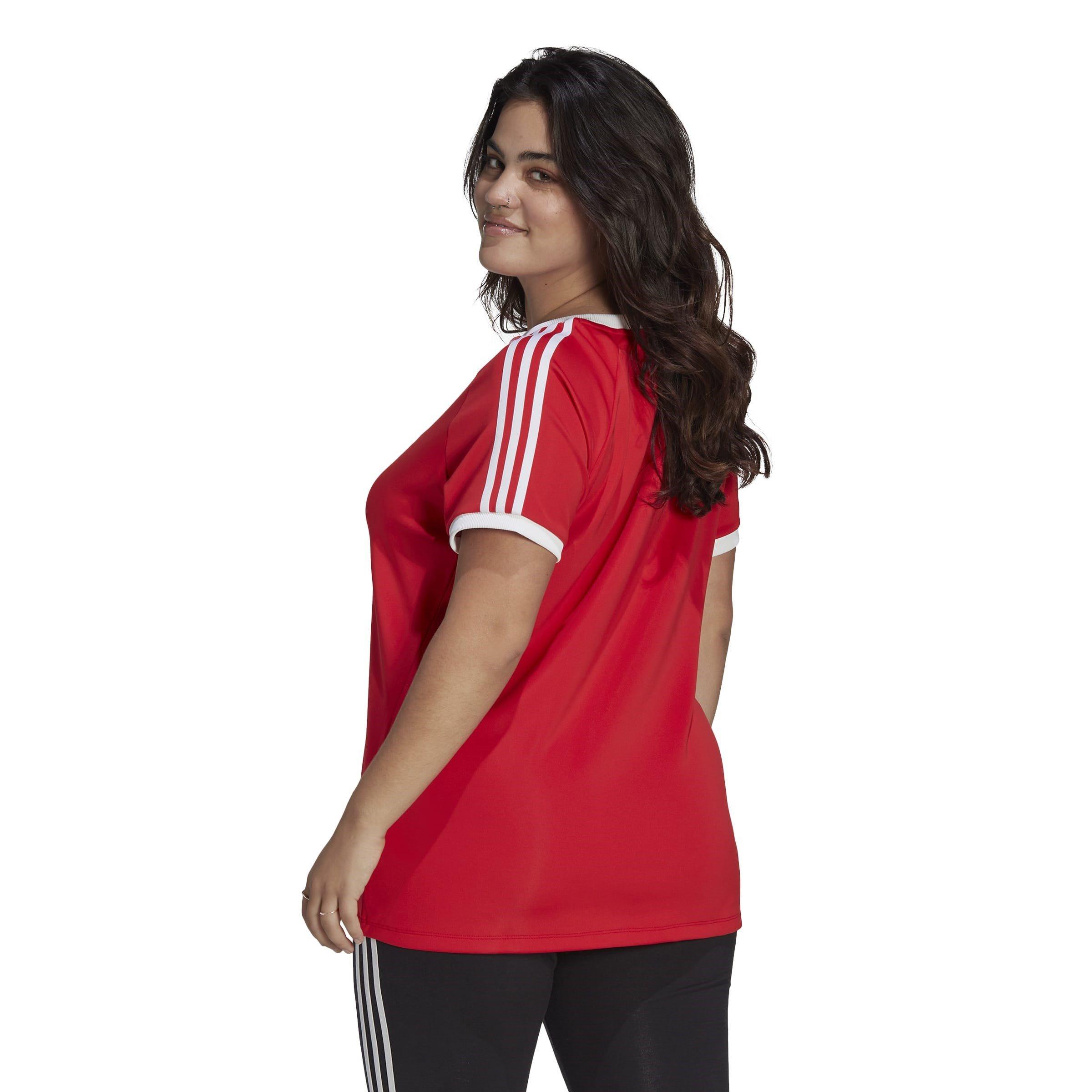 Vermelho - adidas Originals - Slim 3 Stripes T-Shirt - 3