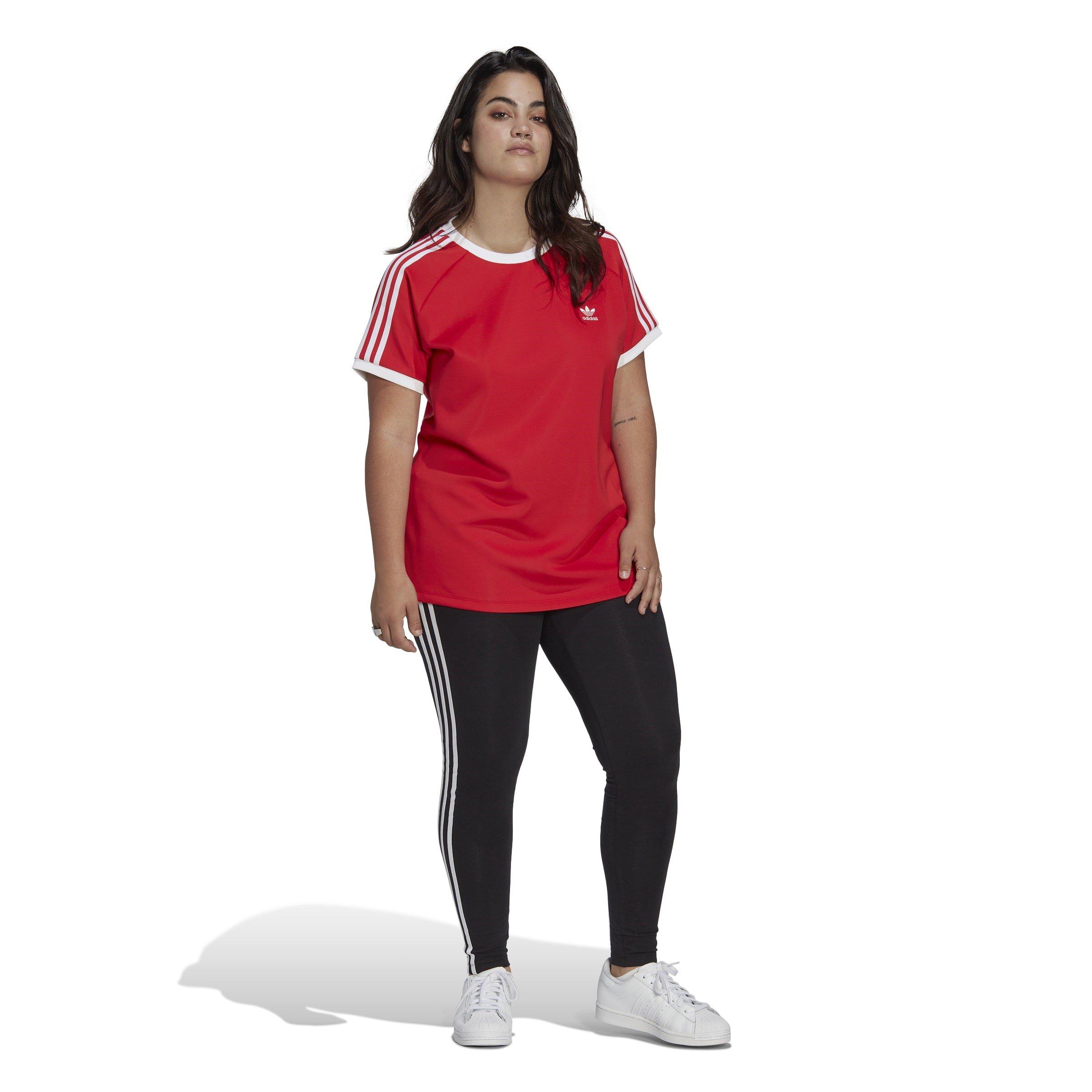 Vermelho - adidas Originals - Slim 3 Stripes T-Shirt - 6
